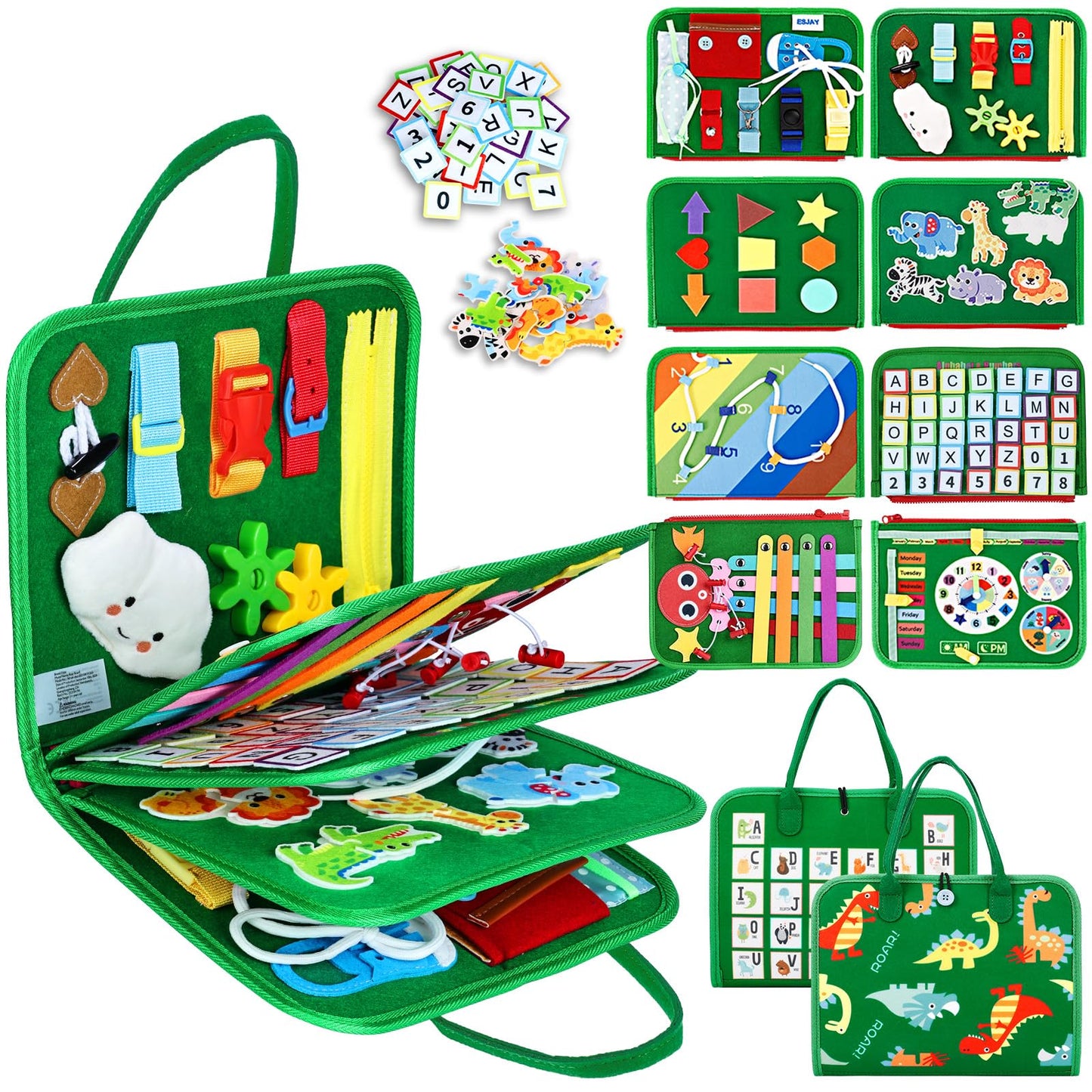 Esjay Toddler Busy Board Montessori Toys – Sensory Learning & Travel Ready