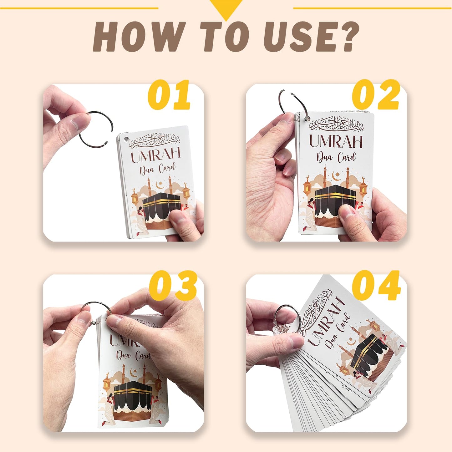 ESLINOP 20 Umrah Gift Cards – Step-by-Step Duas & Prayers Guide