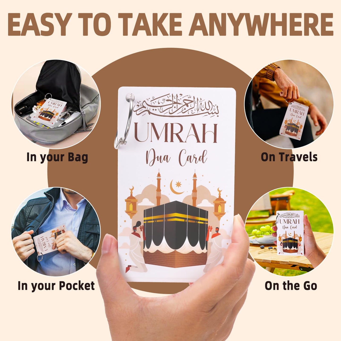 ESLINOP 20 Umrah Gift Cards – Step-by-Step Duas & Prayers Guide