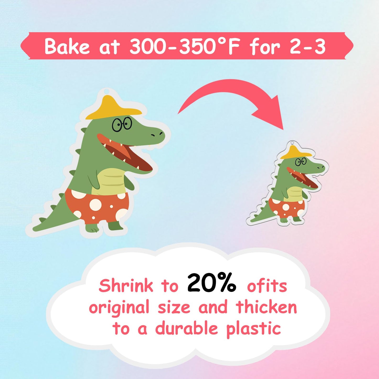 Esmorah 242PCS Shrink Dink Sheet Keychain Kit with 20 Sheets & Color Pencils – DIY Craft Set for Kids & Adults