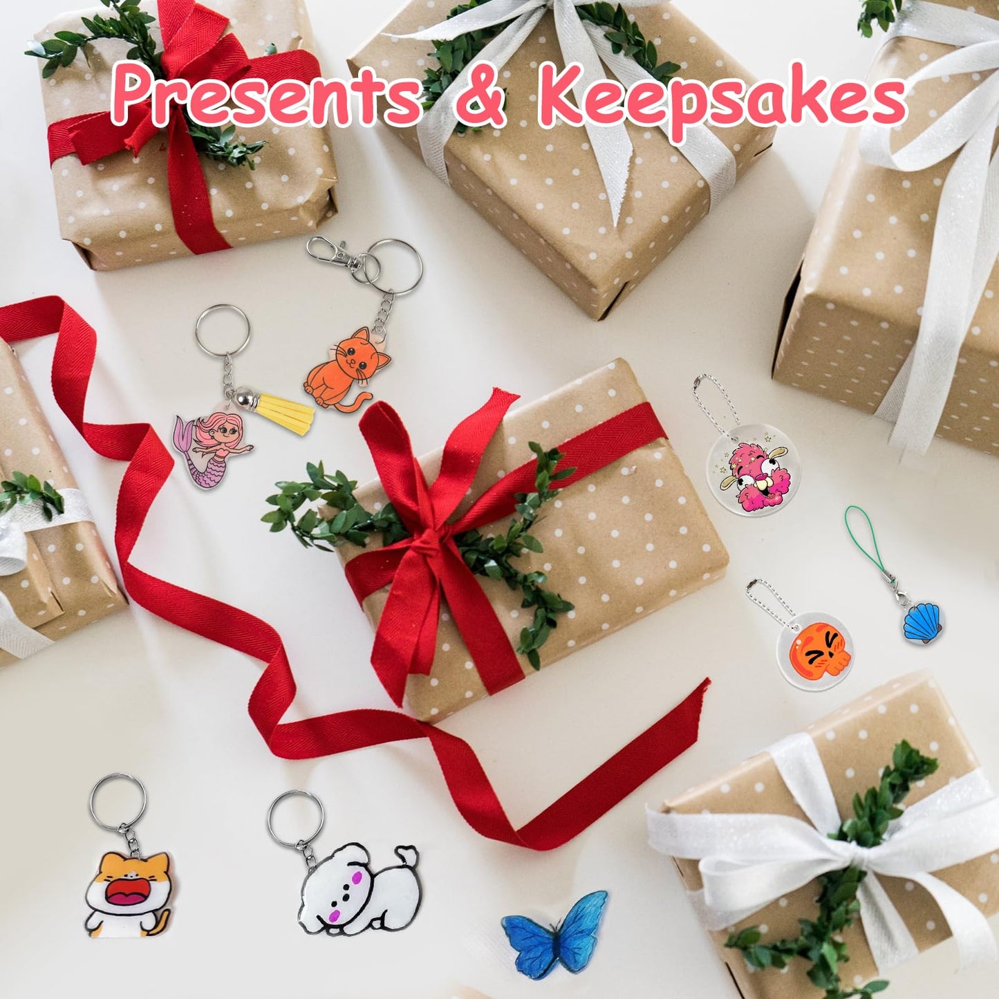 Esmorah 242PCS Shrink Dink Keychain Kit — DIY Heat Shrink Art