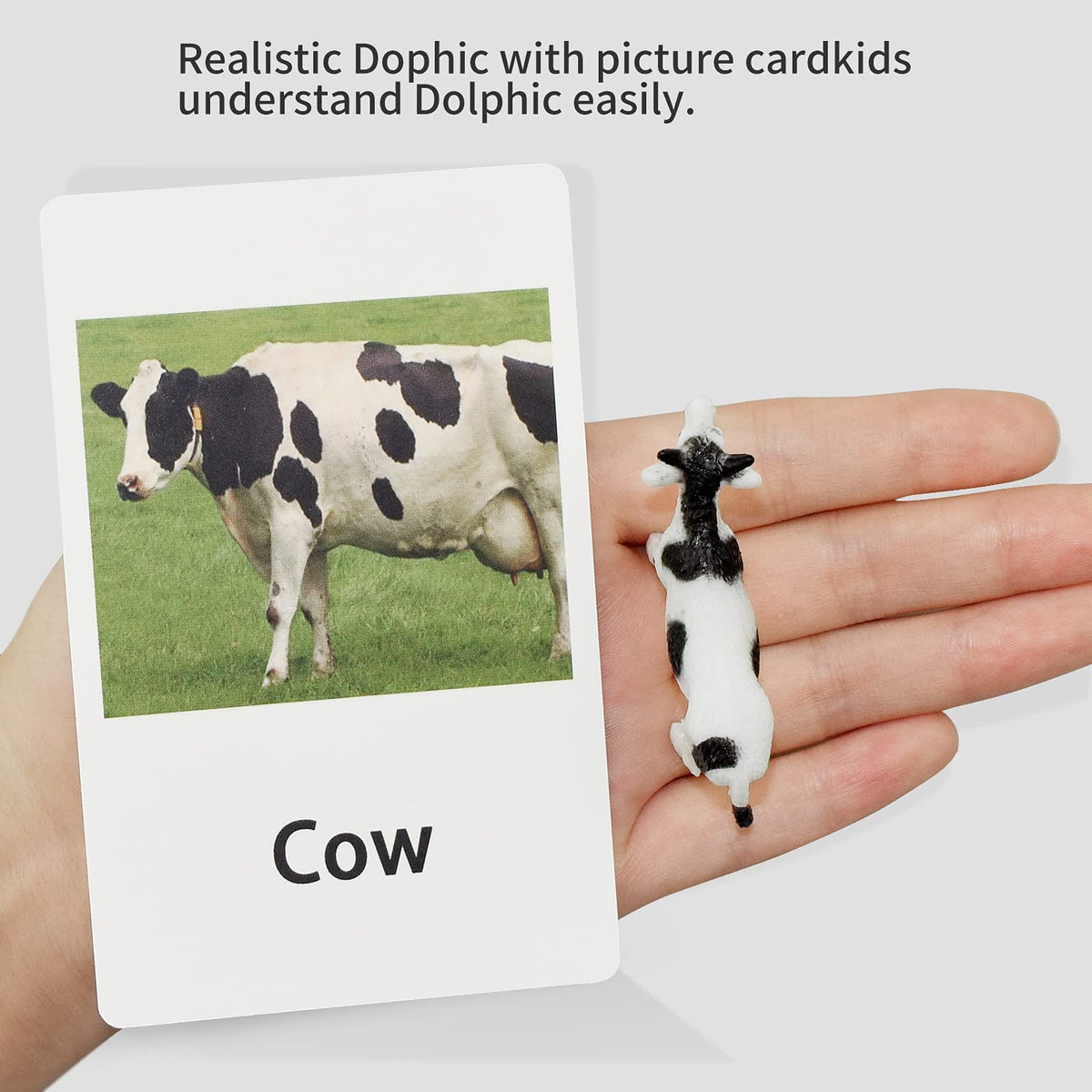 Esoes Montessori Animal Figures with Flash Cards – Realistic Farm Animals for Preschool Learning