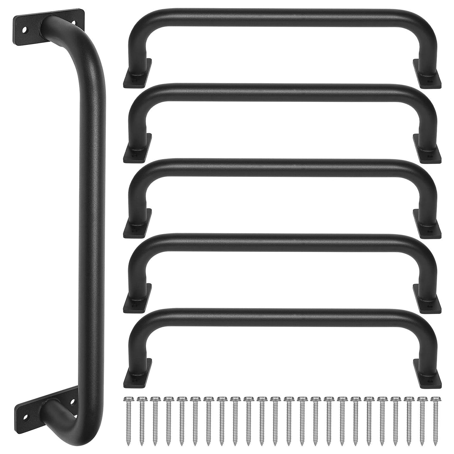 ESPETS 17-Inch Black Metal Safety Handles for Playground - 6-Pack