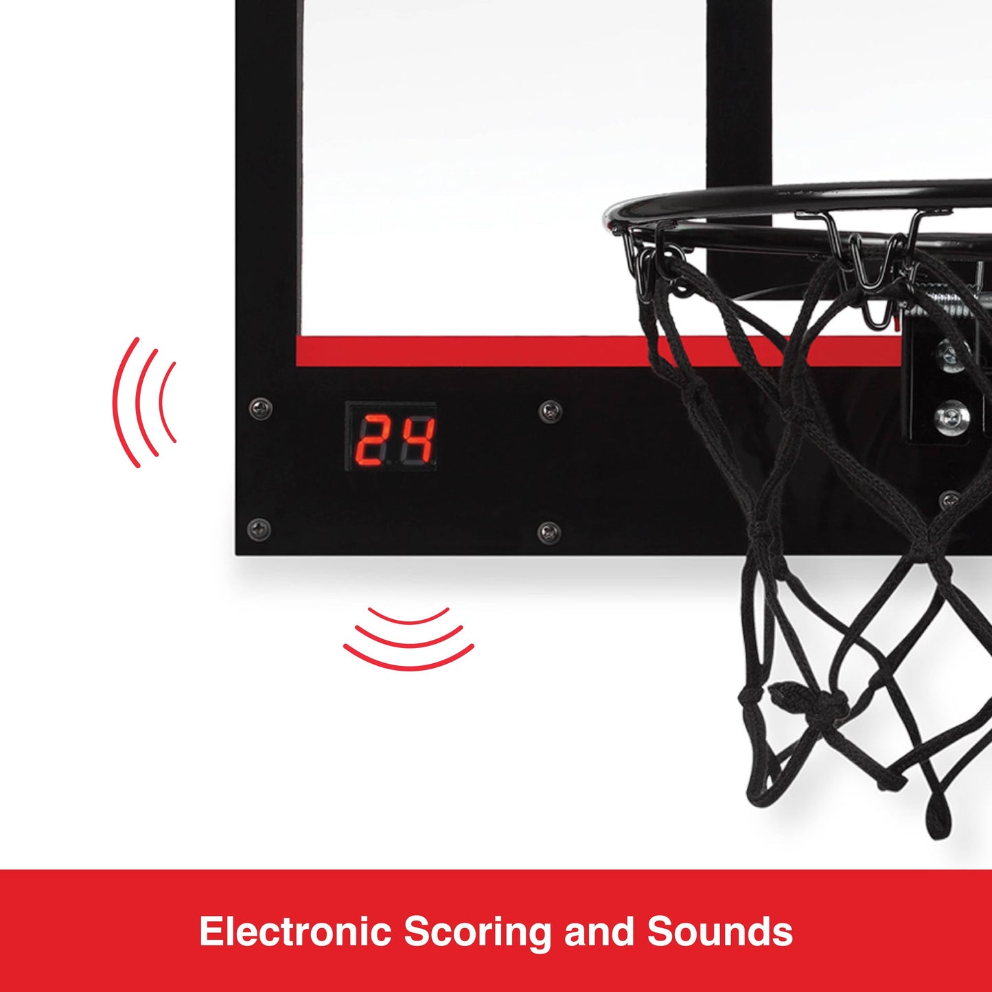ESPN Mini Basketball Hoop – Over-The-Door with Foldable Rim & Scoreboard