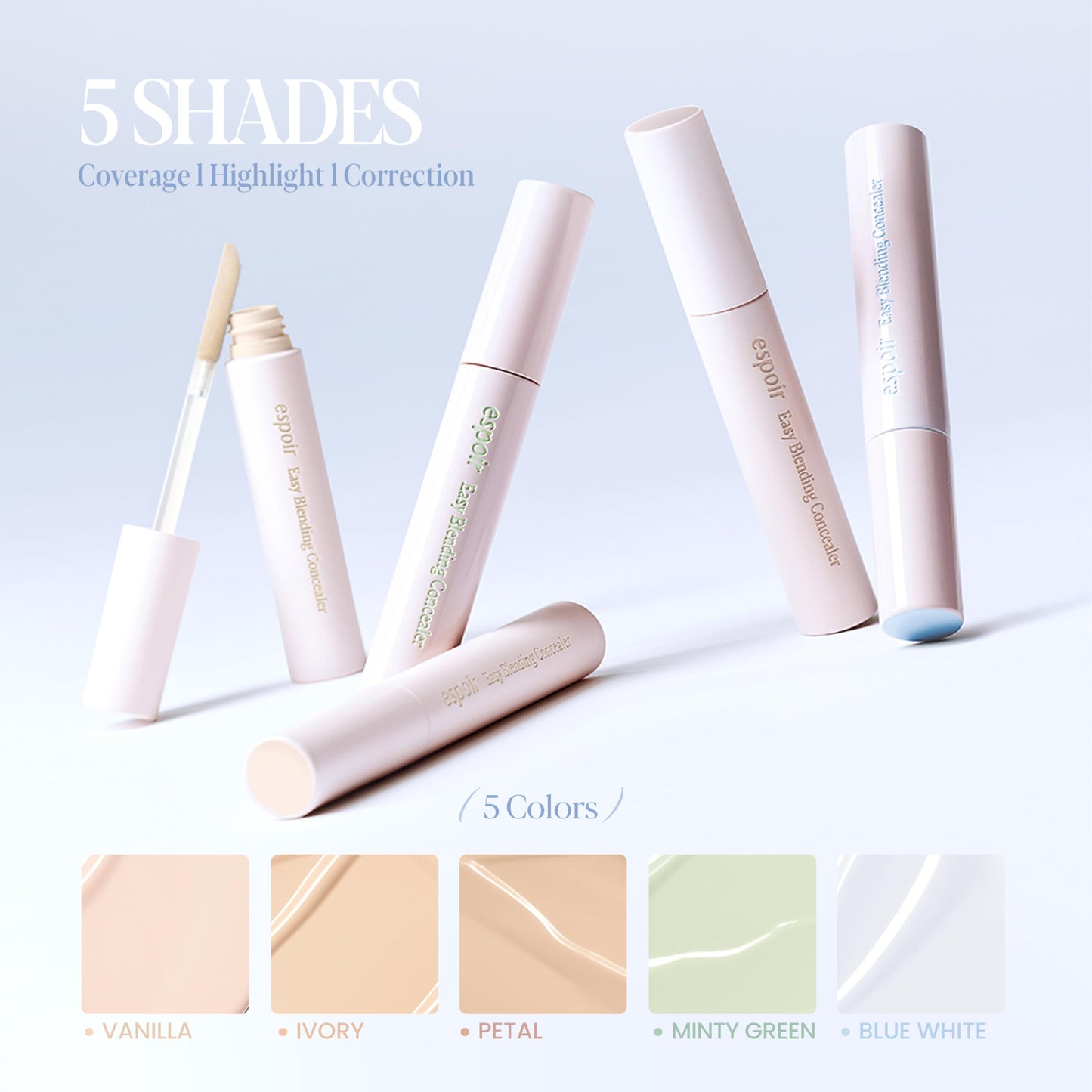 Espoir Easy Blending Concealer #4 Minty Green – Seamless Coverage & Easy Blend for Daily Use