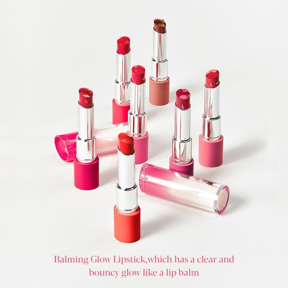 Espoir Nowear Balming Glow Lipstick #6 New Rose 0.1oz | Lightweight Moisturizing Lip Color | Vegan Cruelty-Free