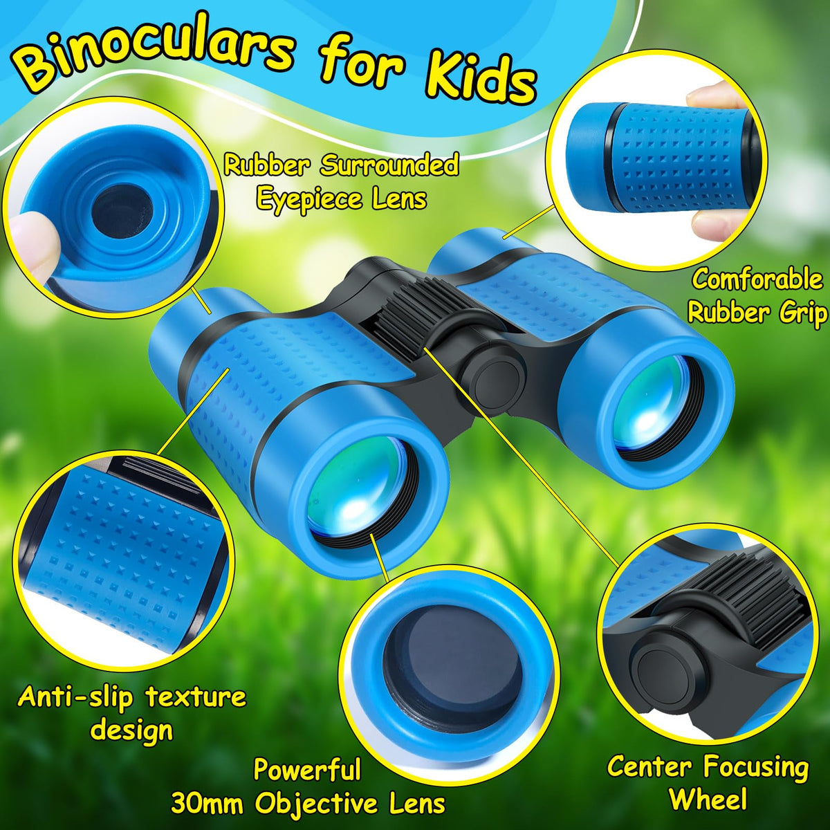 ESSENSON Kids Binoculars 4x30 – Lightweight Outdoor Toy for Ages 3-12 | Bird Watching & Nature Exploration