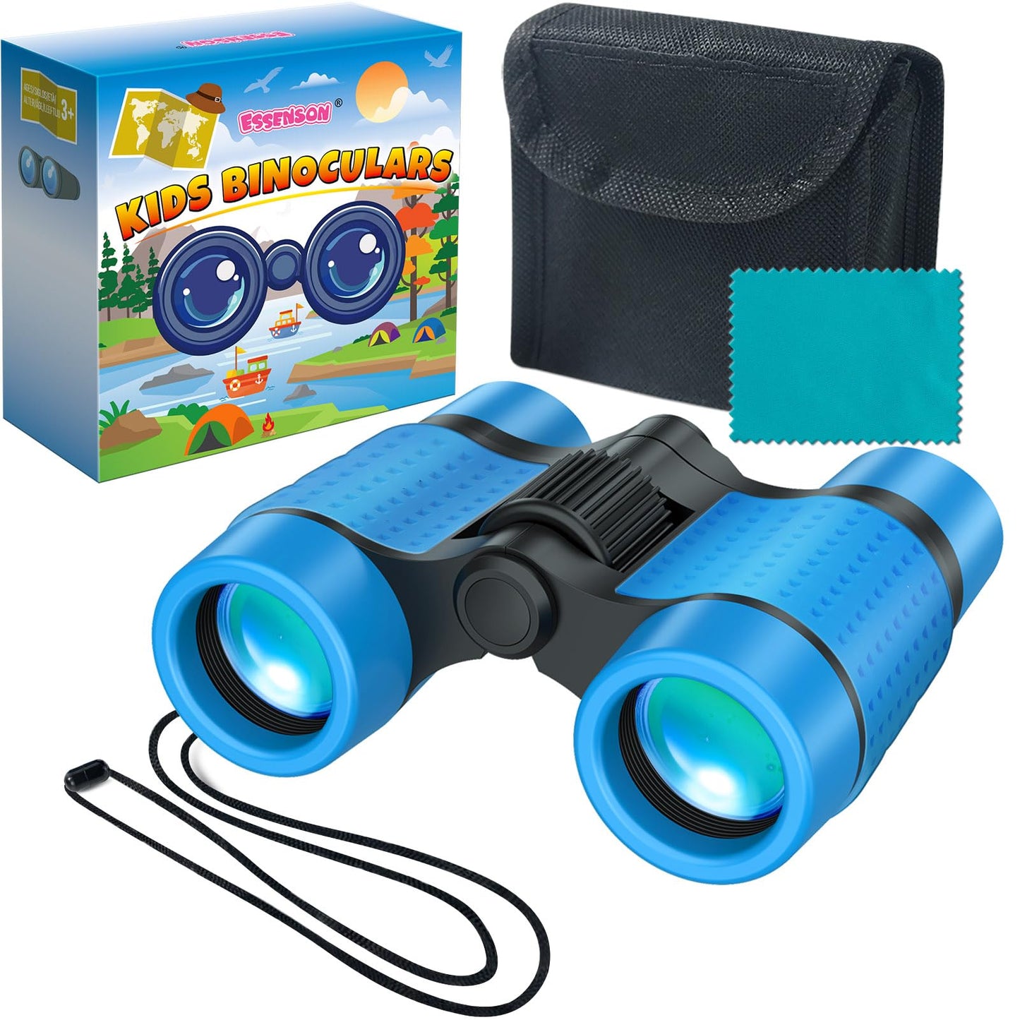 ESSENSON Kids Binoculars 4x30 – Lightweight Outdoor Toy for Ages 3-12 | Bird Watching & Nature Exploration