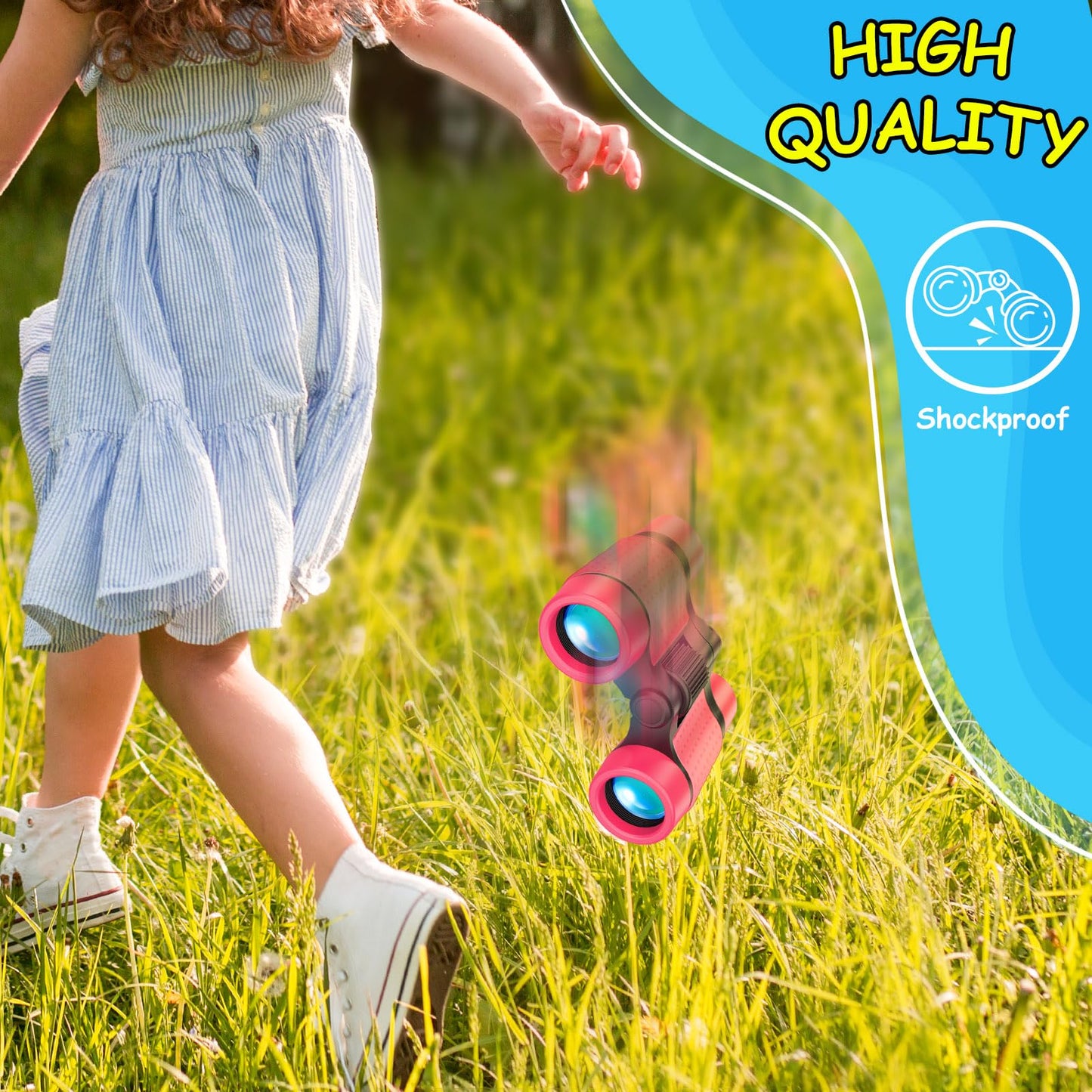 ESSENSON Kids Binoculars 4x30 | Lightweight Outdoor Toy for Ages 3-12