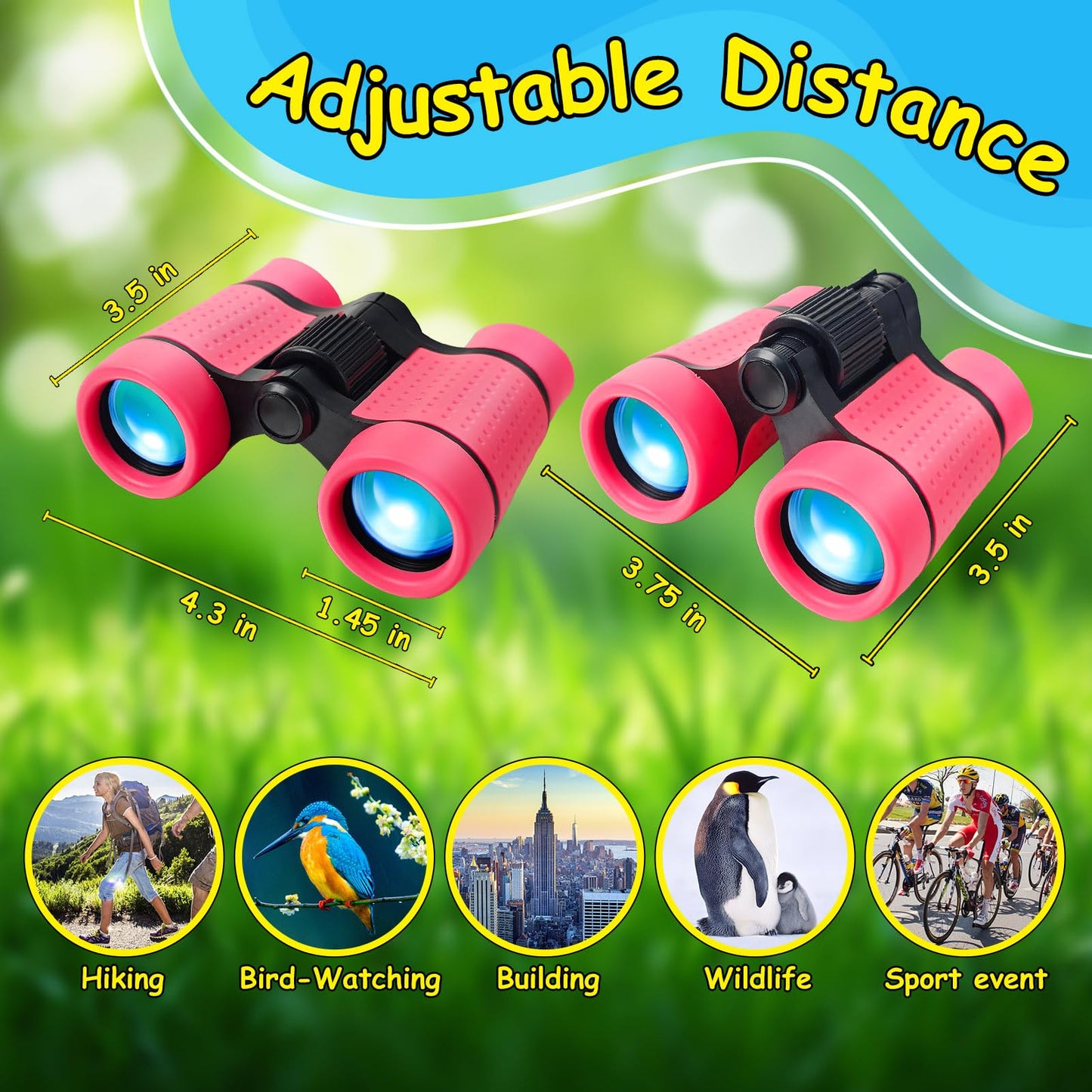 ESSENSON Kids Binoculars 4x30 | Lightweight Outdoor Toy for Ages 3-12