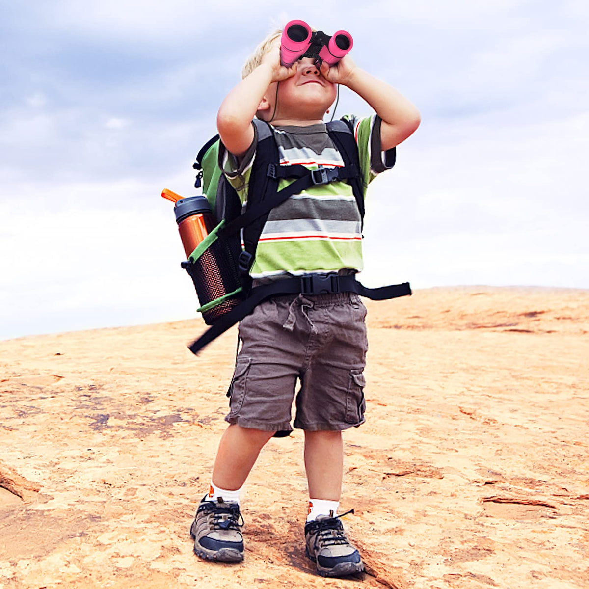 Essenson Kids Binoculars Pink – 4x30mm for Outdoor Play, Bird Watching & Travel