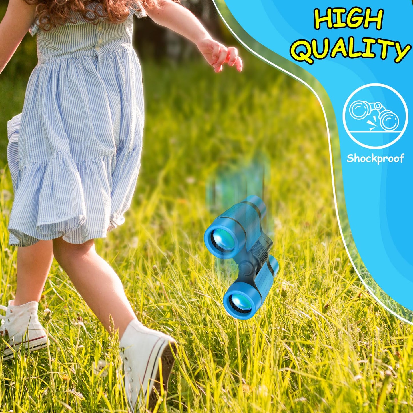 ESSENSON Kids Binoculars 4x30 – Lightweight Outdoor Toy for Ages 3-12 | Bird Watching & Nature Exploration