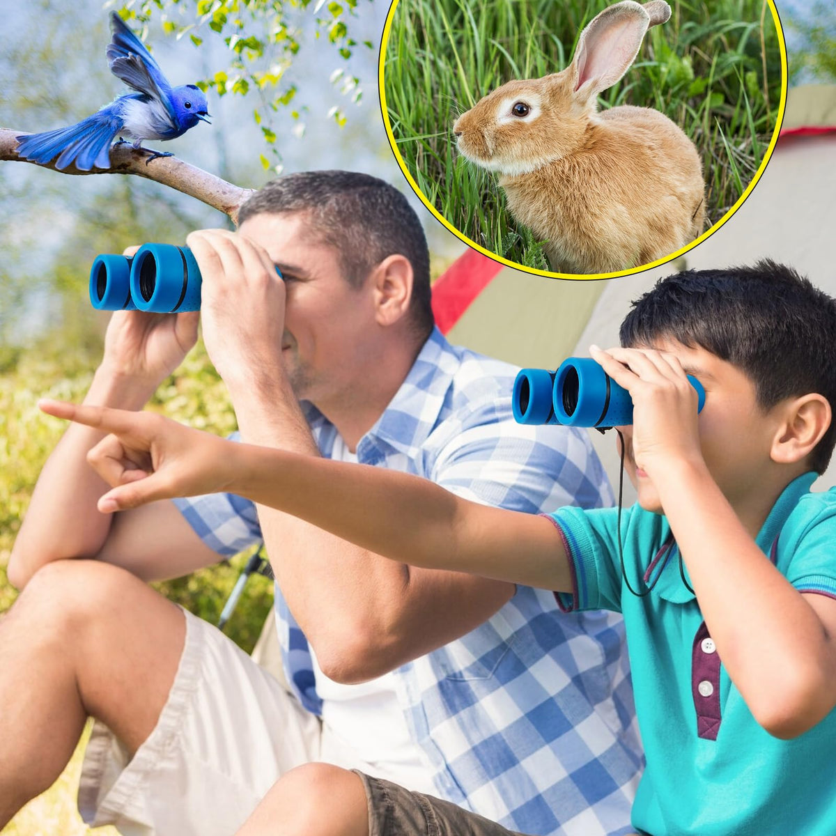 ESSENSON Kids Binoculars 4x30 – Lightweight Outdoor Toy for Ages 3-12 | Bird Watching & Nature Exploration