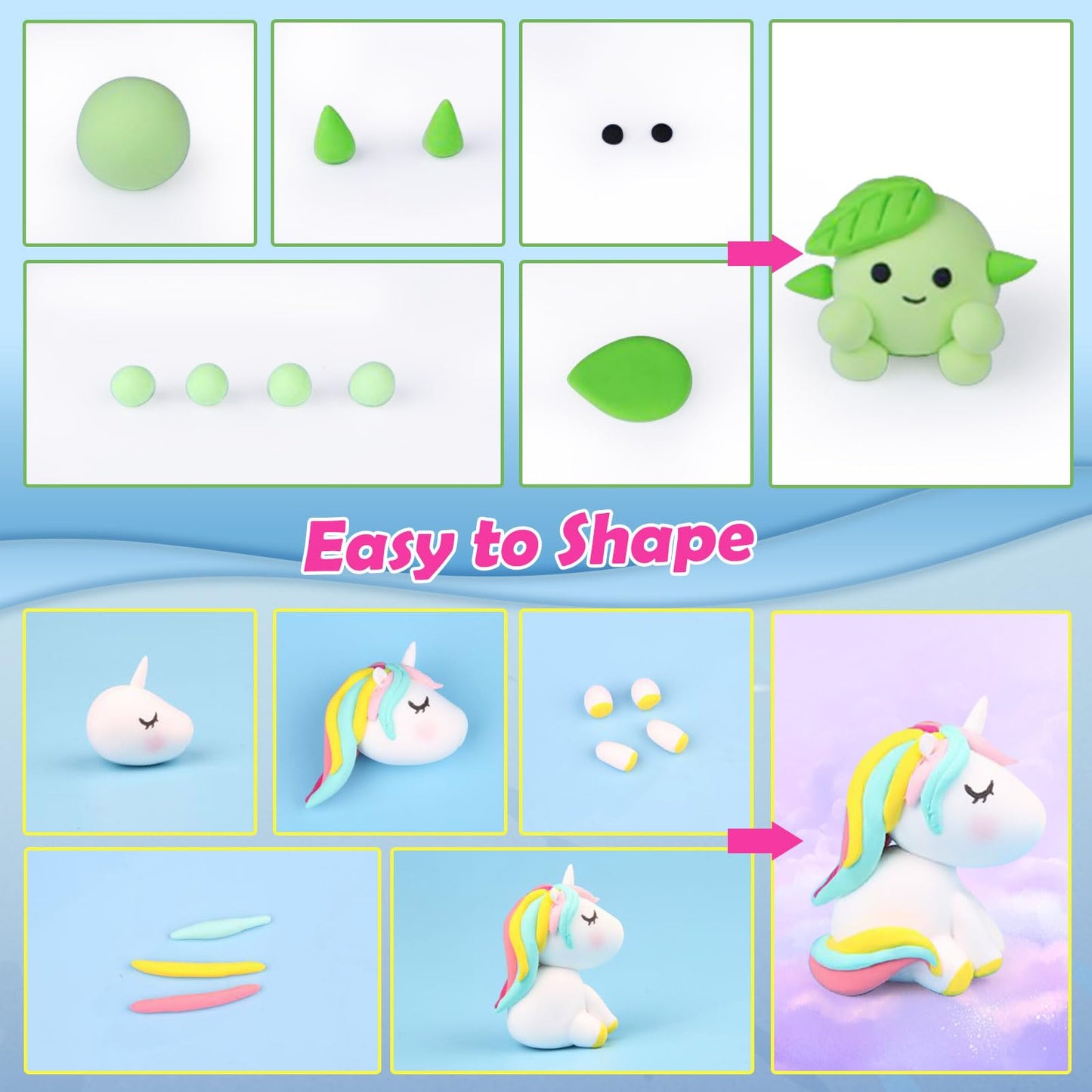 ESSENSON Air Dry Clay Kit – 150 Colors for Kids Craft & Modeling