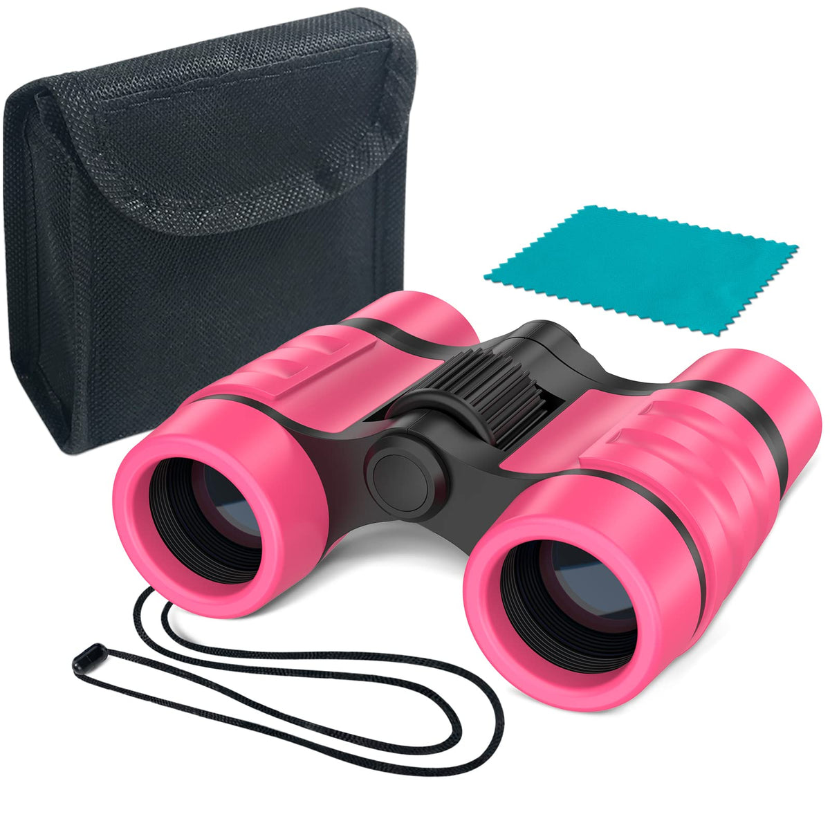 Essenson Kids Binoculars Pink – 4x30mm for Outdoor Play, Bird Watching & Travel