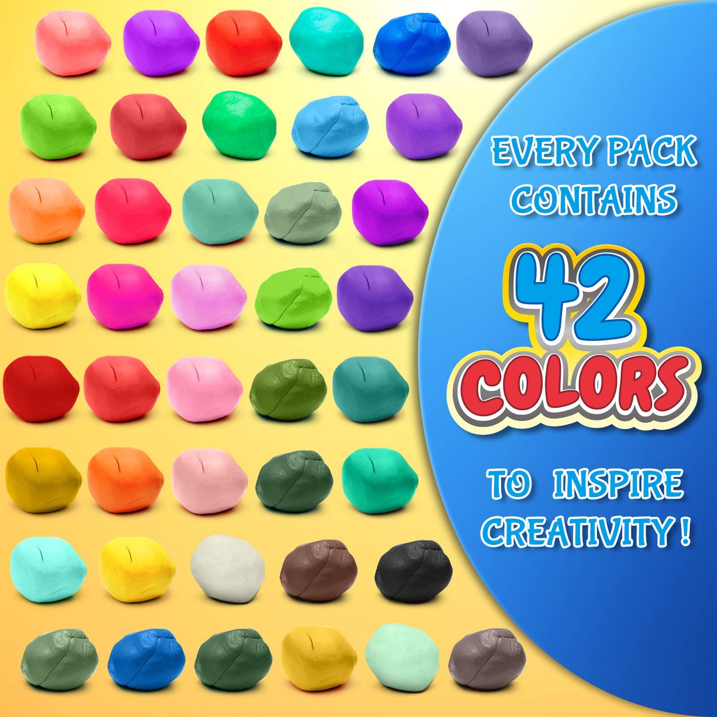 ESSENSON Air Dry Clay – 42 Colors for Kids | Modeling Clay Kit with Tools