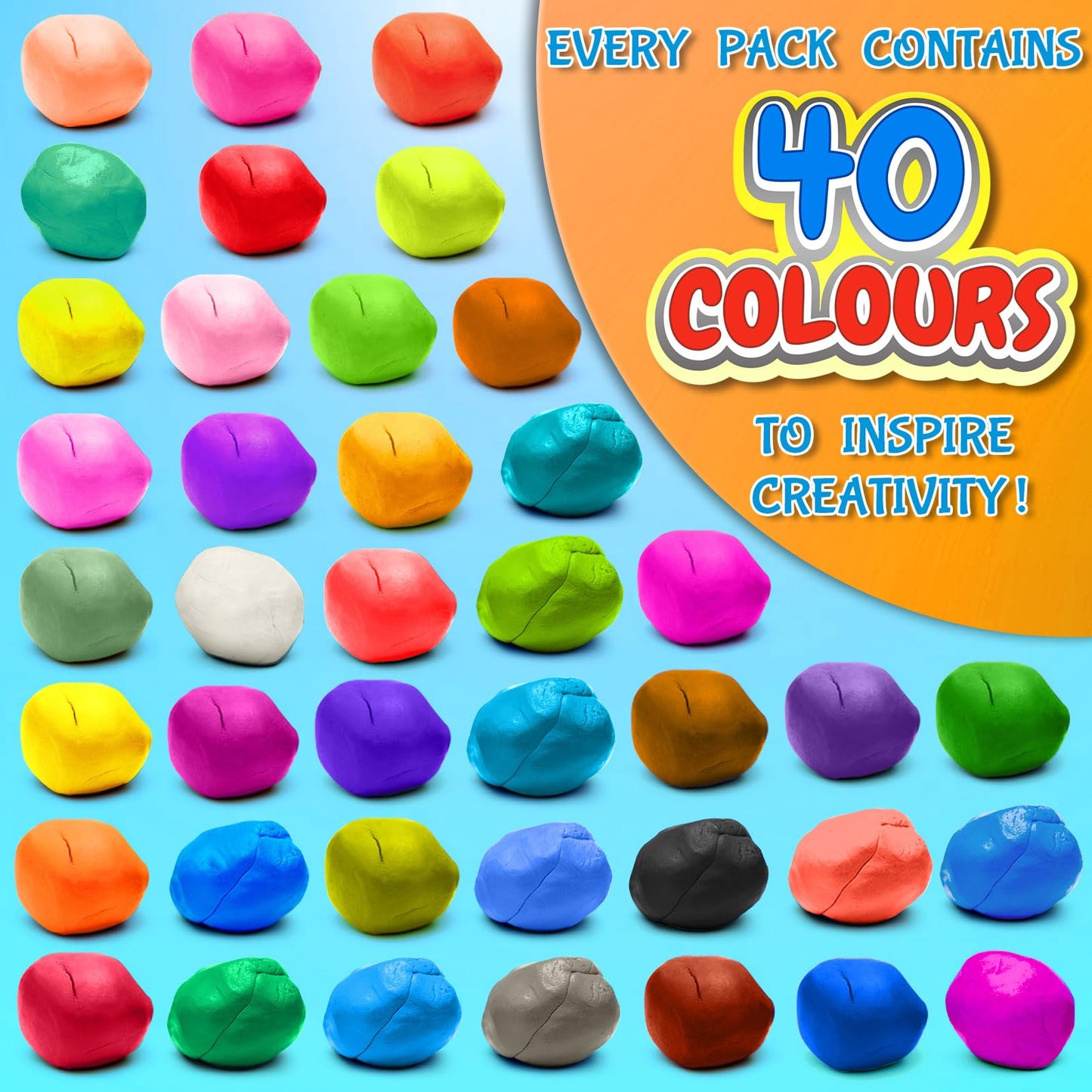 ESSENSON Modeling Clay Kit - 40 Colors Air-Dry Clay with Tools, Gift for Kids 3-12