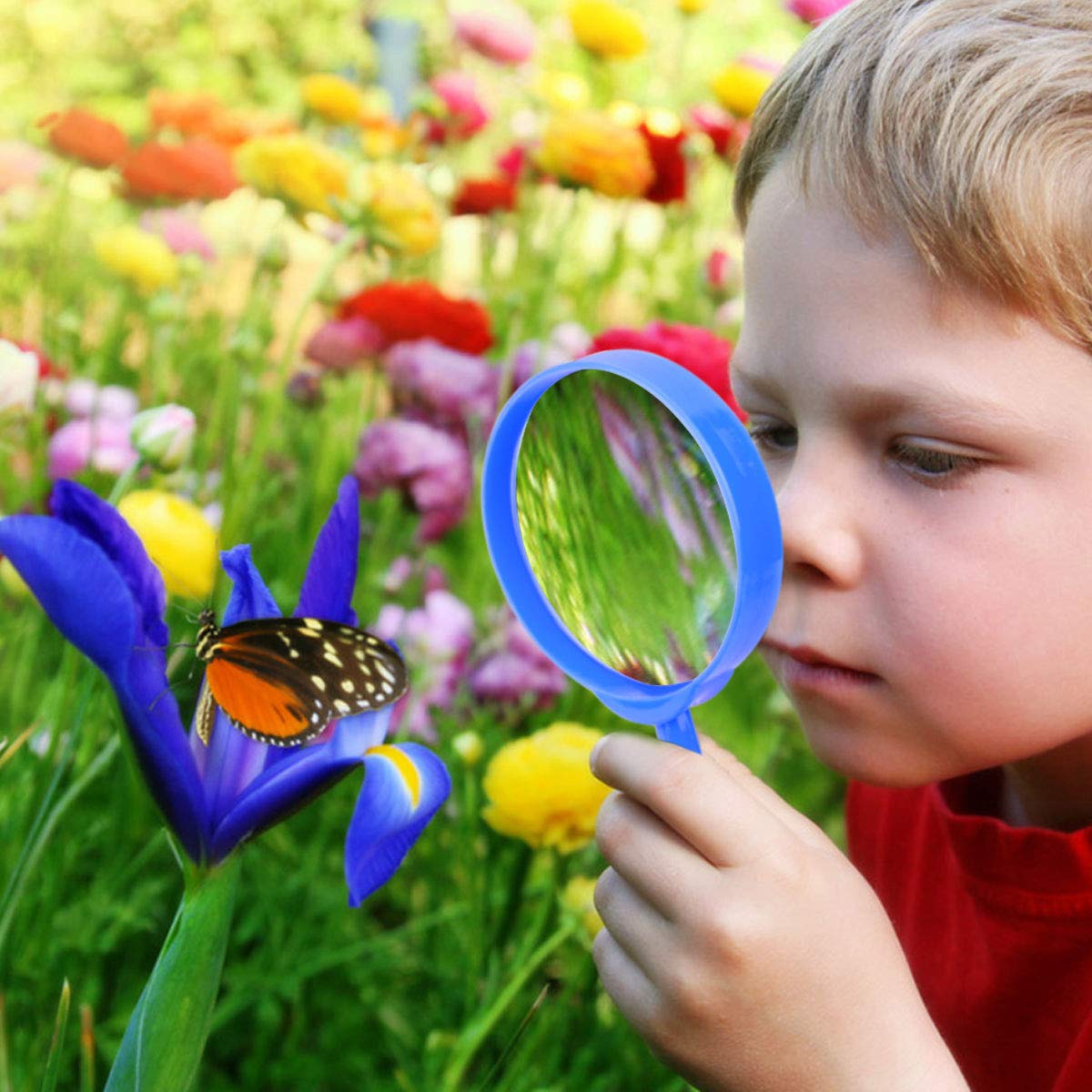 ESSENSON Outdoor Explorer Kit & Bug Catcher Kit – Binoculars, Compass, Magnifying Glass, Critter Case | Kids Gift 3-12