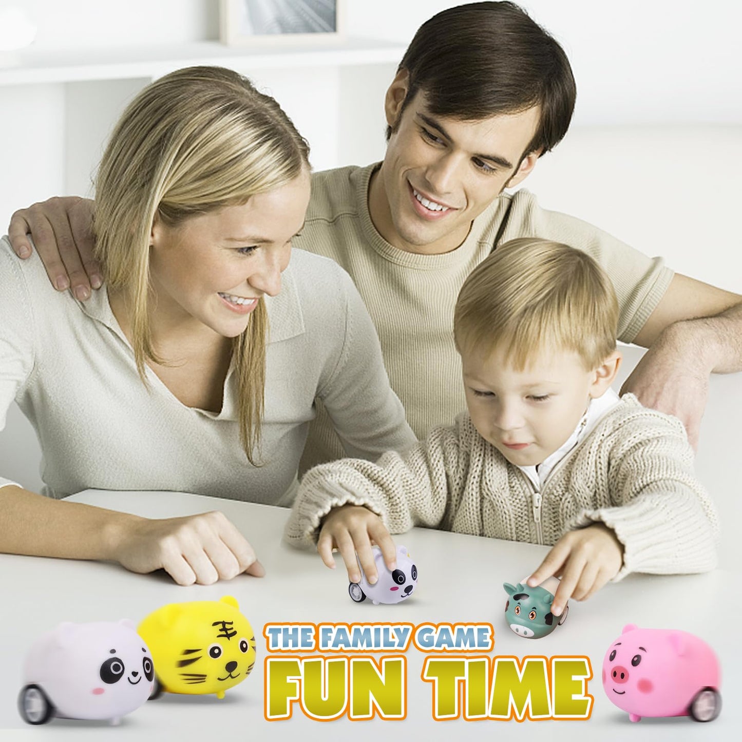 Estardaa 36-pcs Animals Pull-Back Cars – Battery-Free Mini Toy Vehicles
