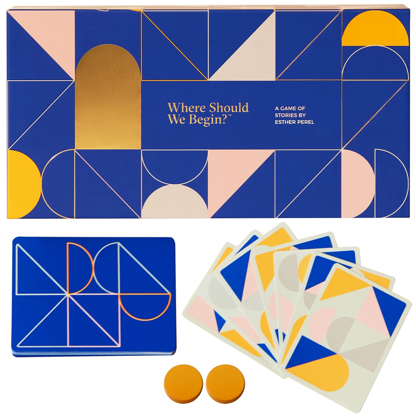 ESTHER PEREL Conversation Card Game for Couples, Friends & Co-Workers — 280 Cards, 12 Tokens, 2-6 Players