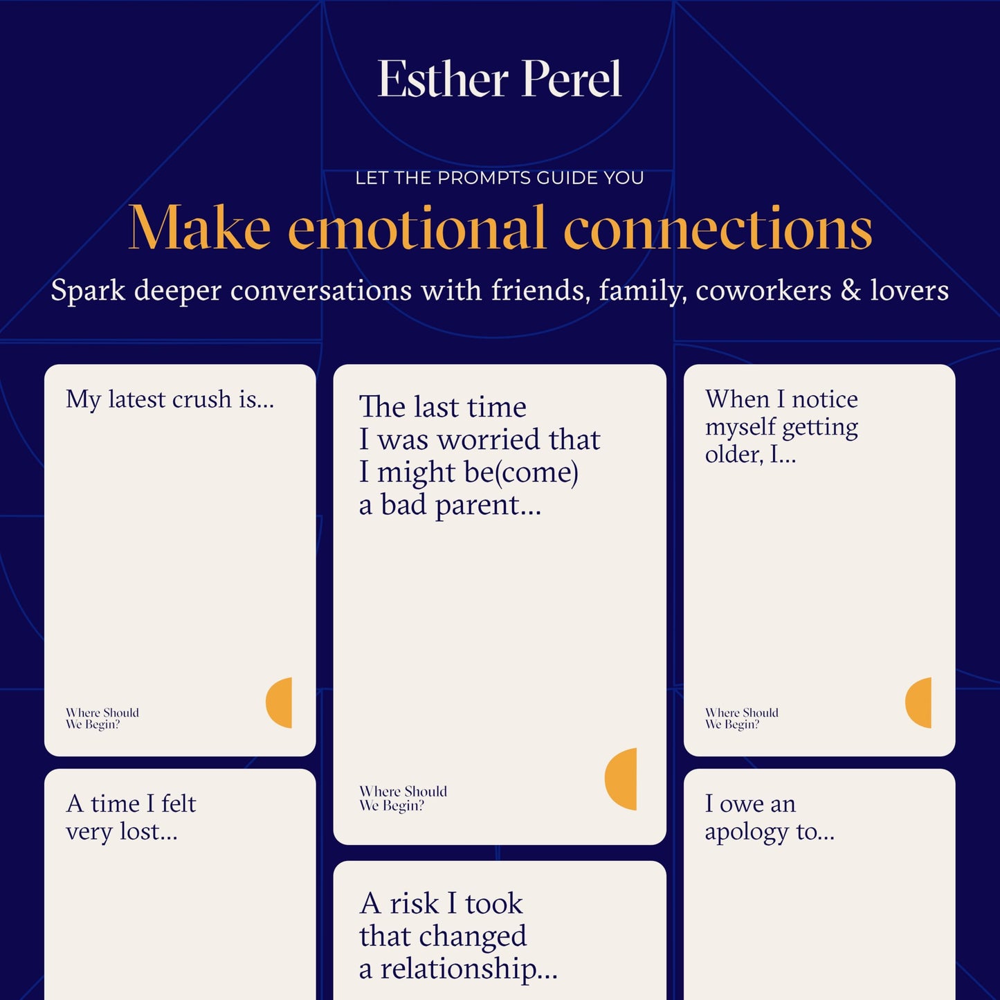 ESTHER PEREL Where Should We Begin? Conversation Cards – 200 Prompts for Couples & Friends (2nd Edition)