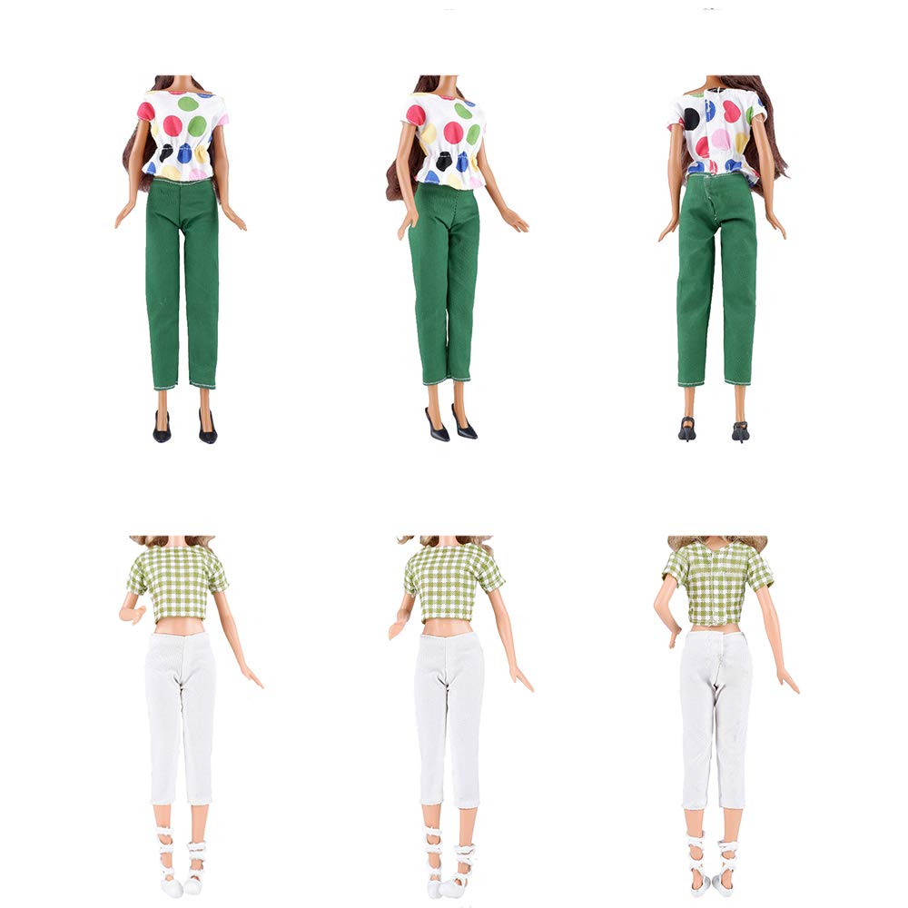 E-TING Lot 10 Sets – 5 Casual Doll Outfits for 11.5-Inch Dolls (Style B)