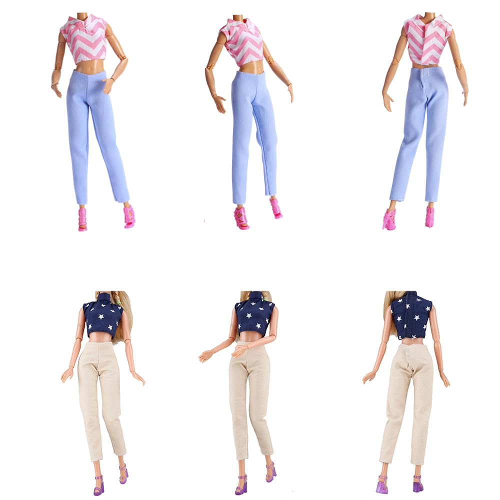 E-TING Lot 10 Sets – 5 Casual Doll Outfits for 11.5-Inch Dolls (Style B)