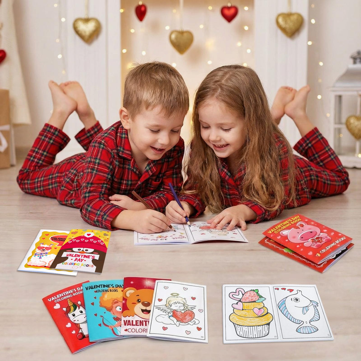 Eternity Sky 54PCS Valentines Coloring Book for Kids | Classroom Activities & Party Favors