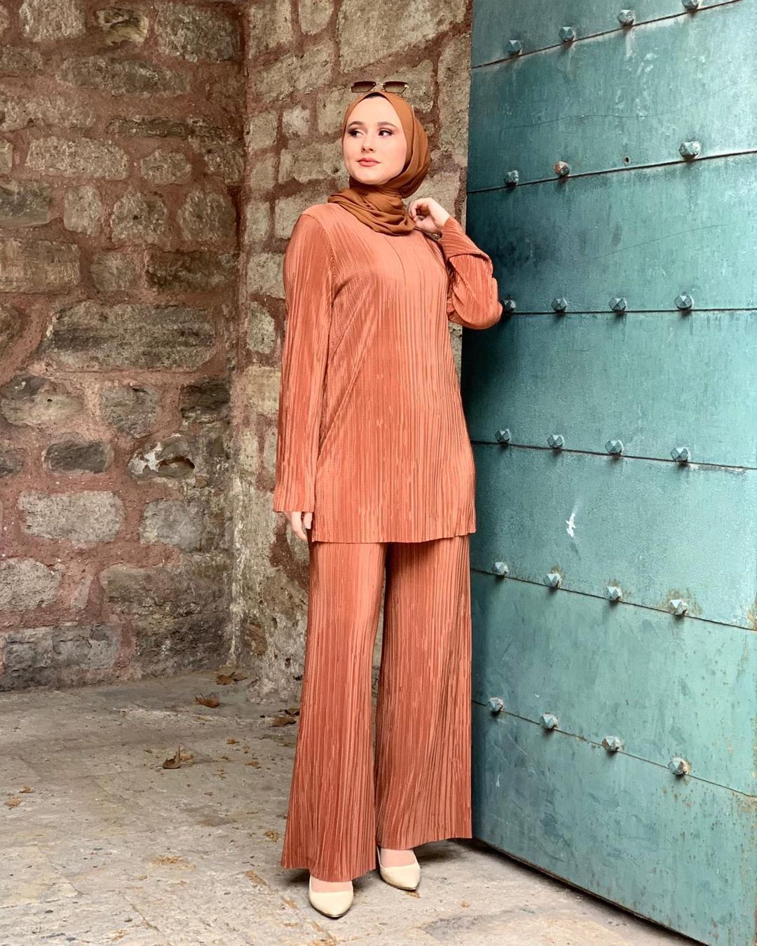 Ethnic Style Loose Casual Pleated 2-Pieces Suit