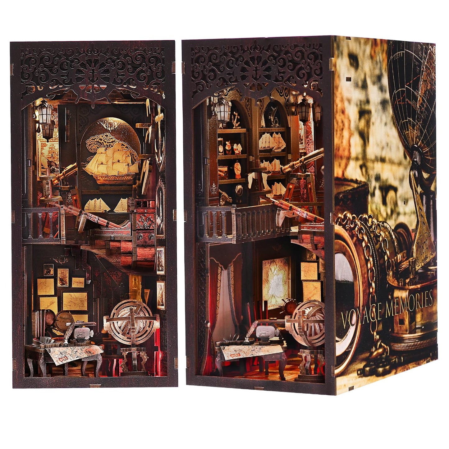 ETKVR Book Nook Kit - DIY Miniature House with LED Lighting | 3D Puzzle for Adults