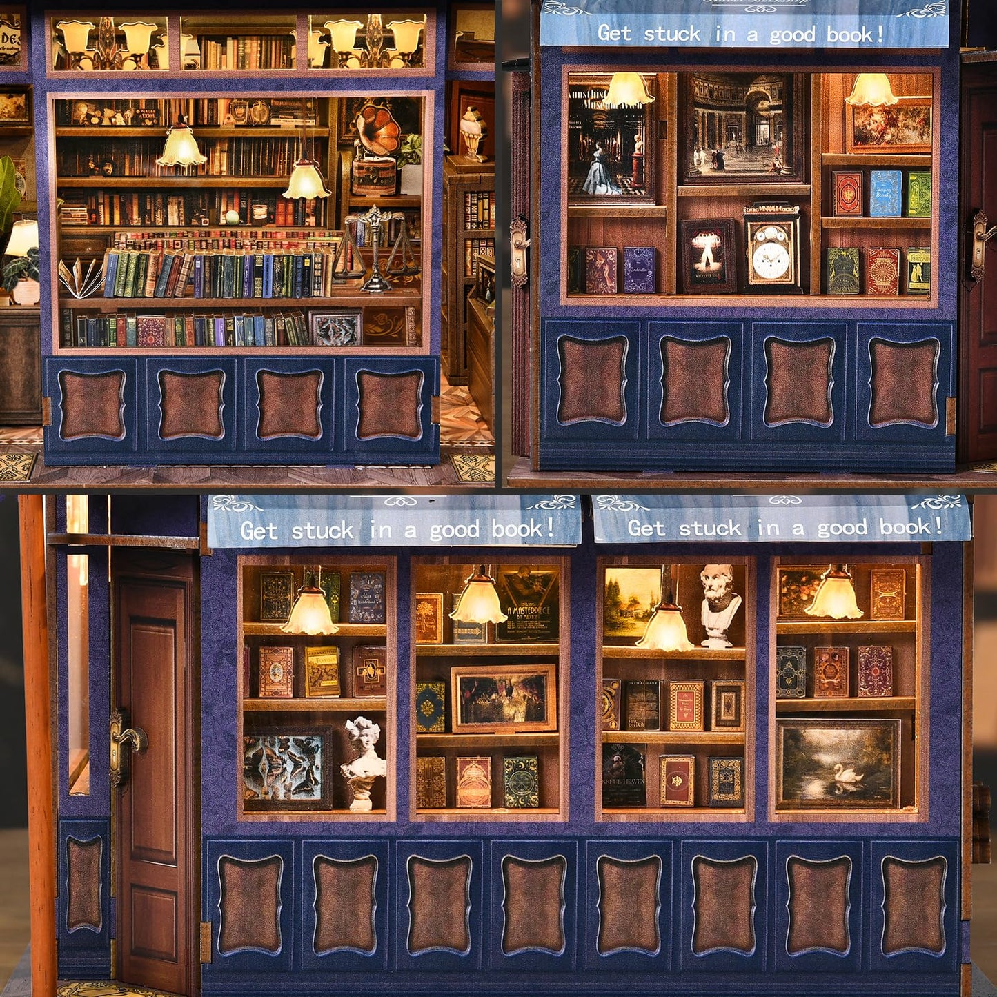 ETKVR Book Nook Kit - DIY Miniature Dollhouse for Adults | Bookshelf Decor