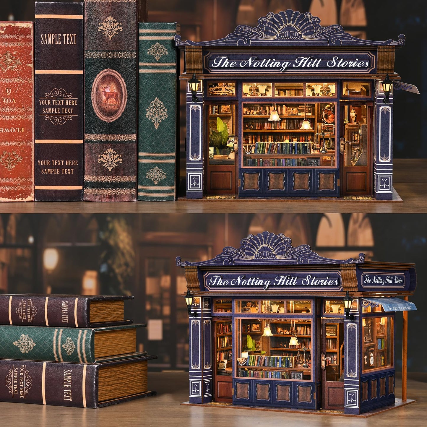 ETKVR Book Nook Kit - DIY Miniature Dollhouse for Adults | Bookshelf Decor