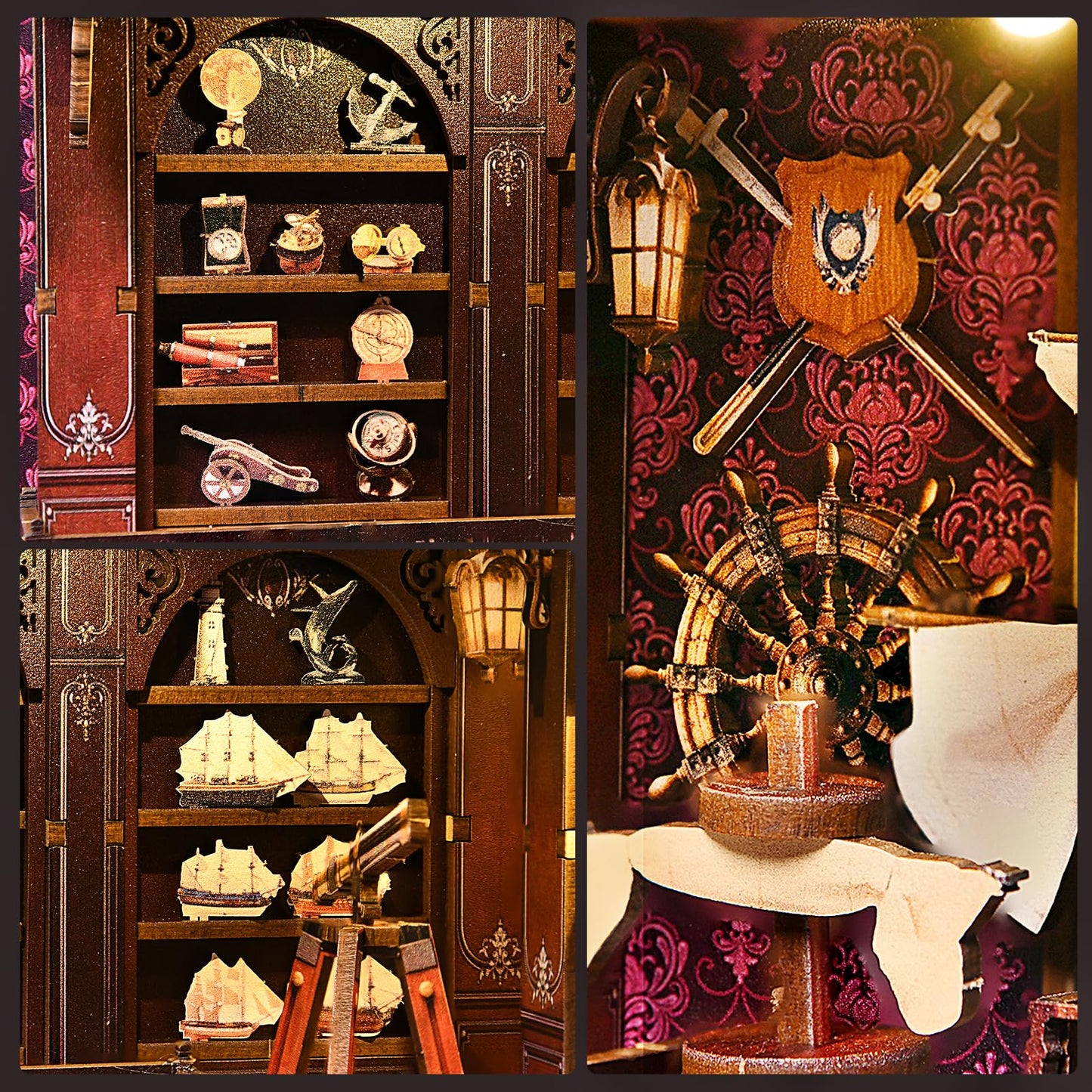 ETKVR Book Nook Kit - DIY Miniature House with LED Lighting | 3D Puzzle for Adults