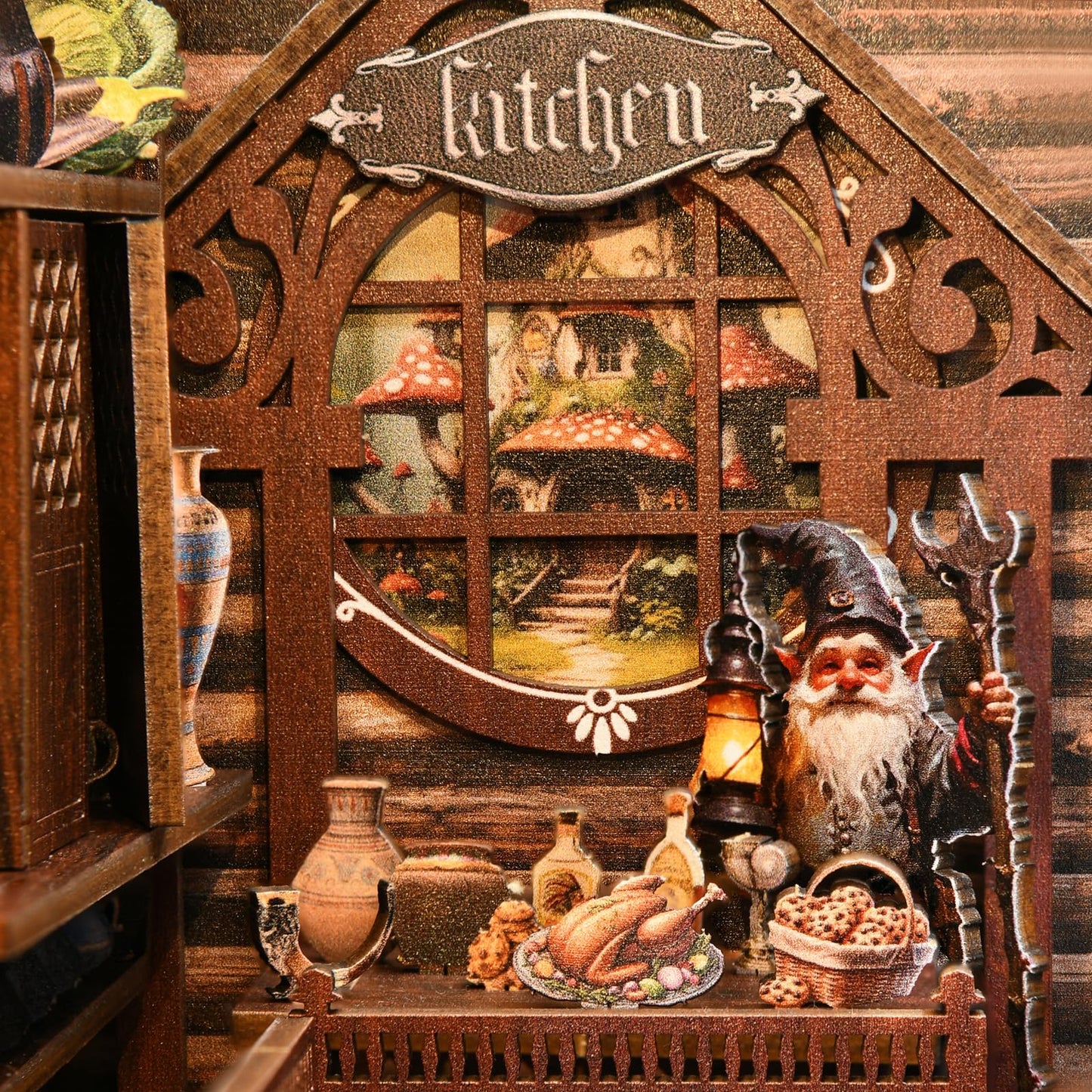 ETKVR Book Nook Kit – DIY 3D Wooden Puzzle with LED Lighting for Home Decor