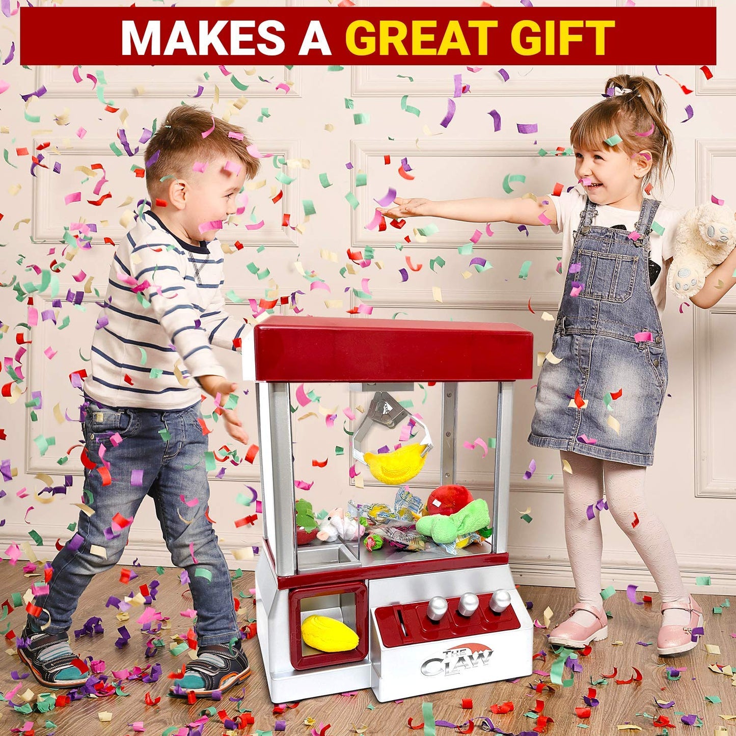 Etna Electronic Arcade Claw Machine Mini Candy Prize Dispenser – With Sound