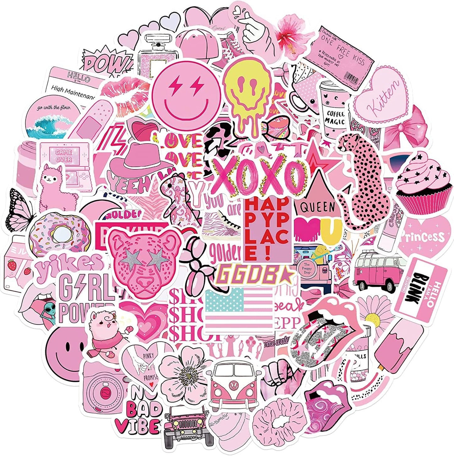 Etomiel 102 Pcs Preppy Stickers – Vinyl Aesthetic, Waterproof