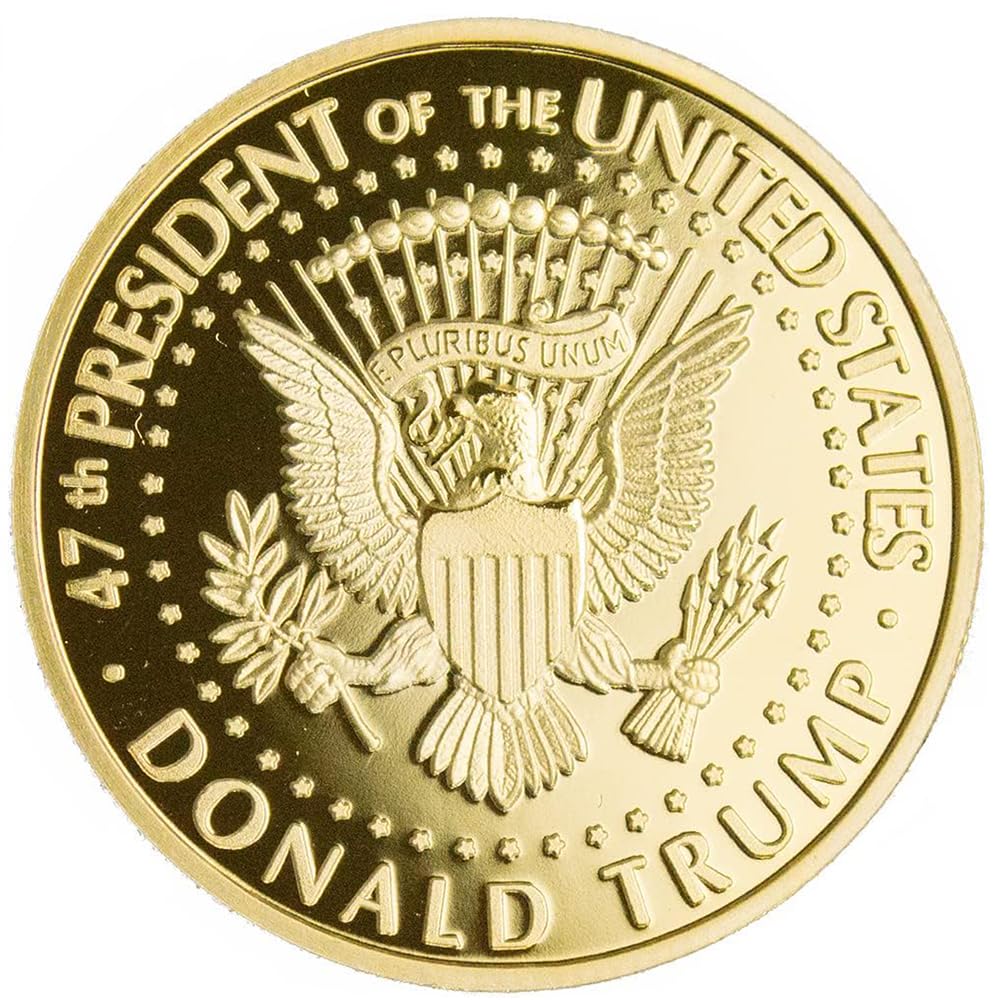 eTradewinds Donald Trump 45-47 Liberty Eagle 1oz Gold Coin Set – Velvet Case, 24k Gold Plated, Certificate of Authenticity