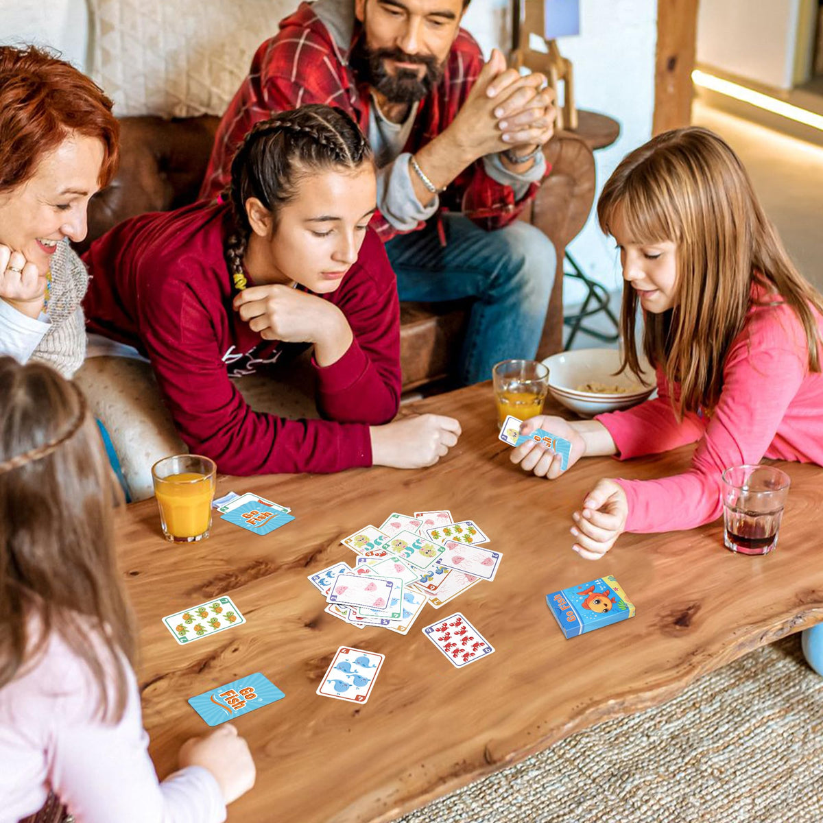 Etyishe 6-in-1 Card Games for Kids | Go Fish, Old Maid, Memory Match, Slap Jack