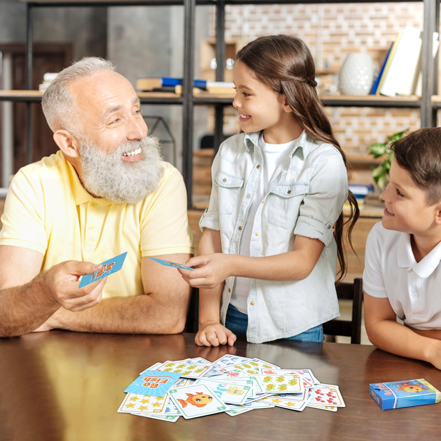 Etyishe Go Fish & Old Maid Card Game — 2 Decks for Family Nights