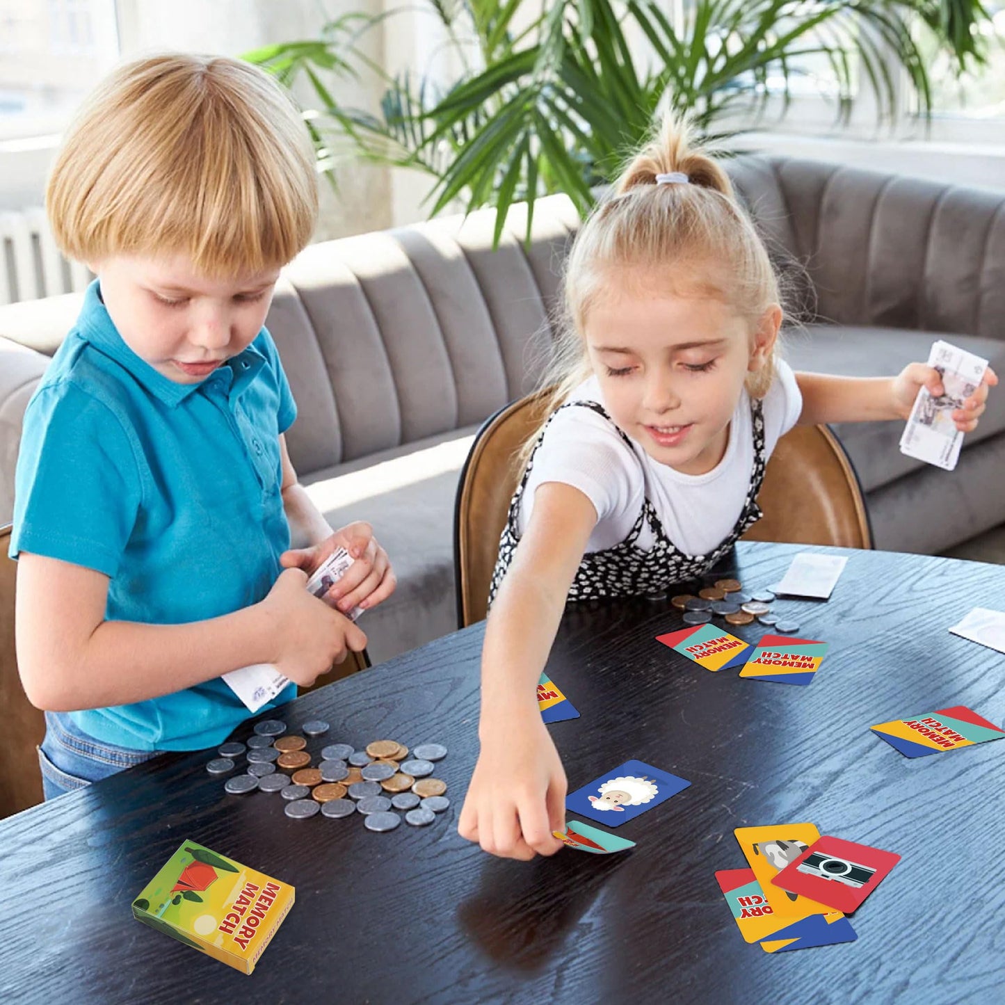 Etyishe 4-in-1 Card Games for Kids | Go Fish, Old Maid, Memory Match, Slap Jack