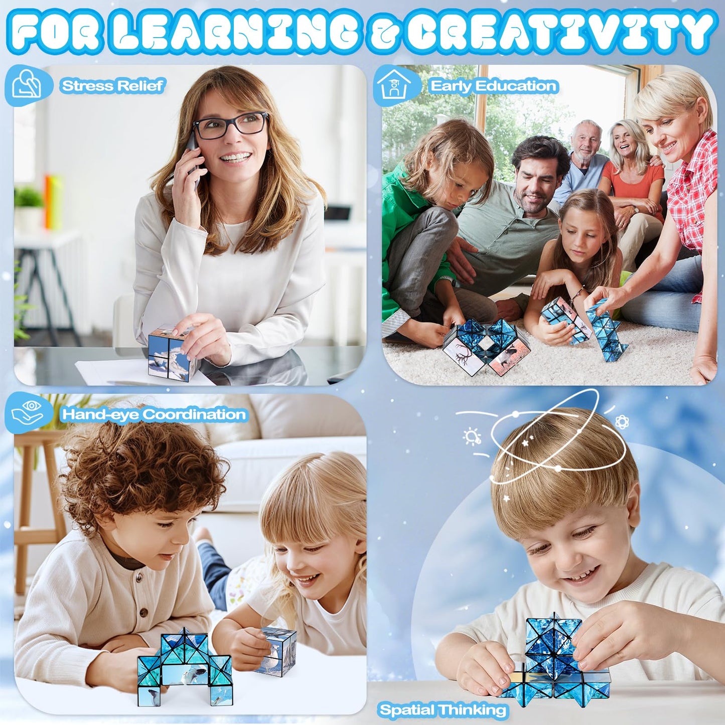 Euclidean Cube 2-in-1 Yoshimoto Polar Series – Fidget Toy for Ages 8-12