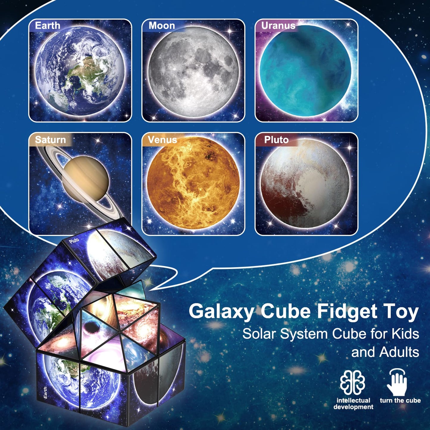 Star Cube Magic Cube Set | 2-in-1 Yoshimoto Cube for All Ages | Euclidean Cube