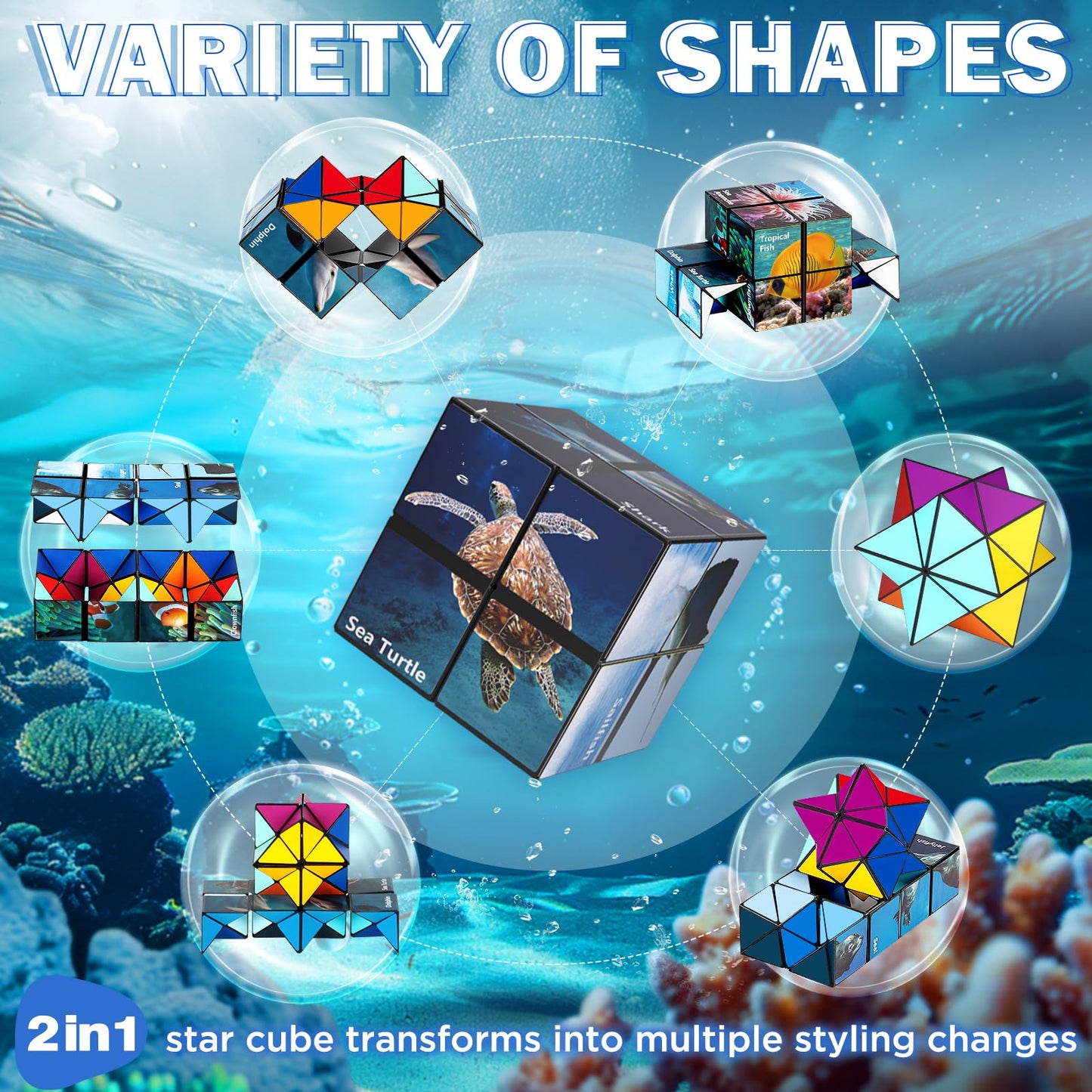 Star Cube Magic Cube Set — 2-in-1 Yoshimoto Cube for Kids & Adults | Euclidean Cube
