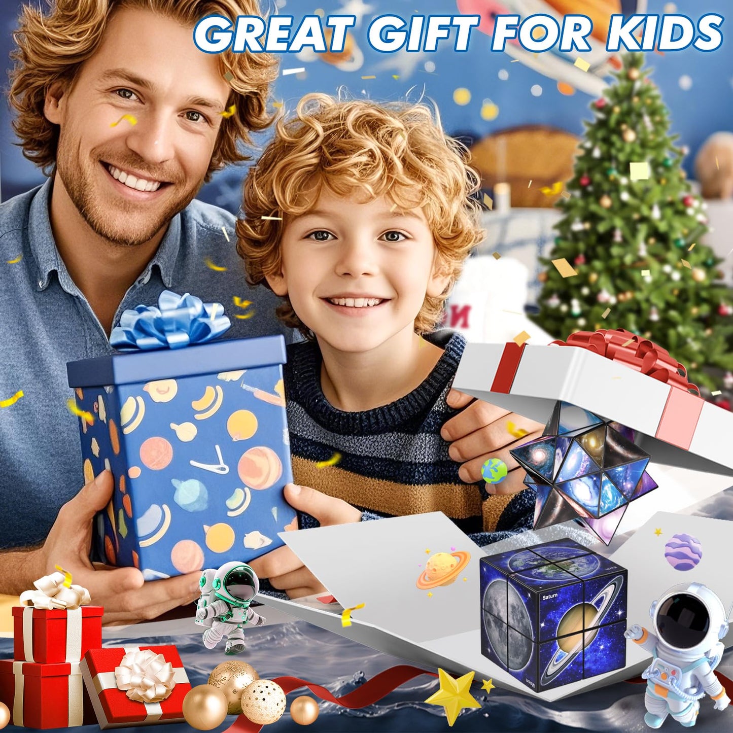 Star Cube Magic Cube Set | 2-in-1 Yoshimoto Cube for All Ages | Euclidean Cube