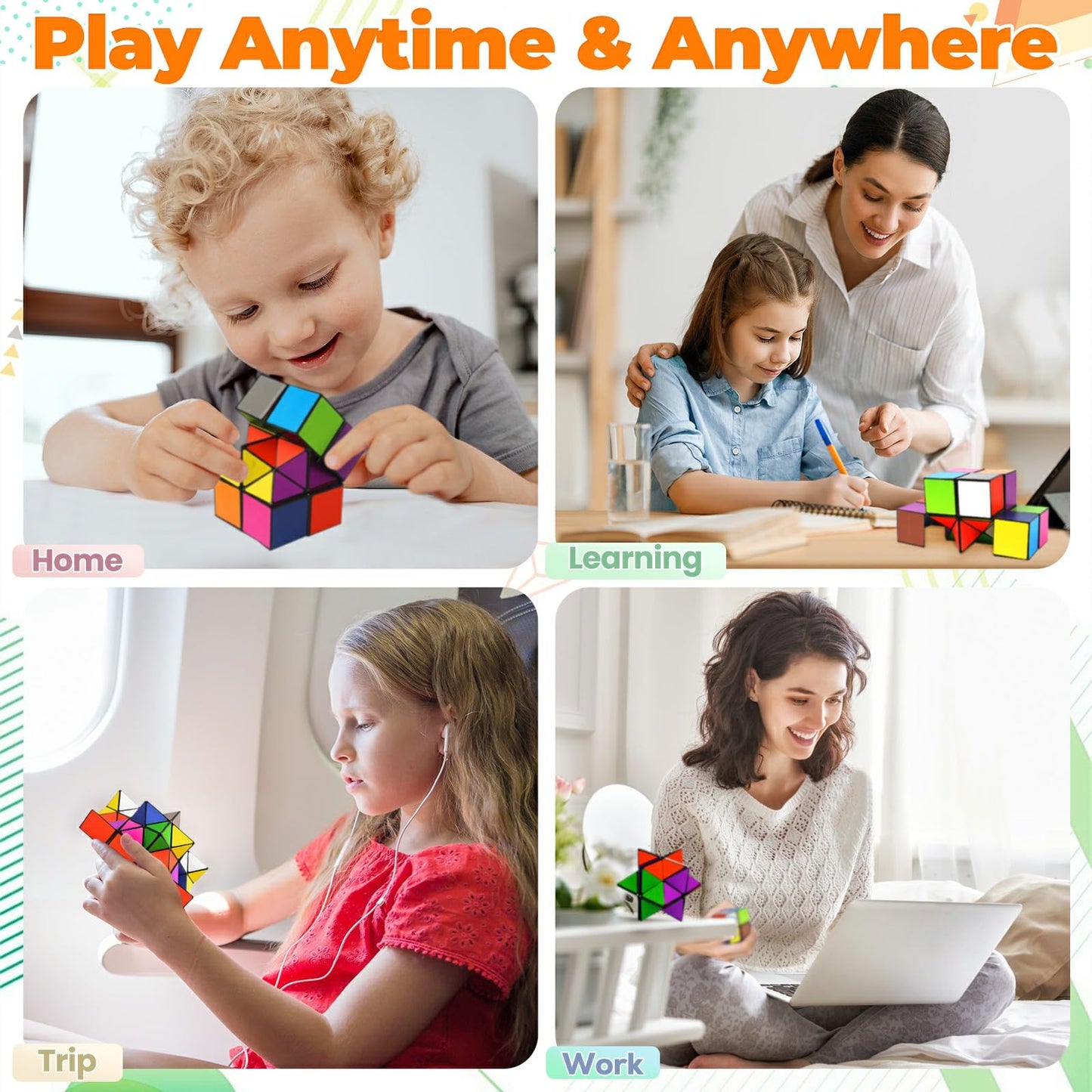 Euclidean Cube Star Cube Magic Cube Set – 2-in-1 Yoshimoto Cube for All Ages