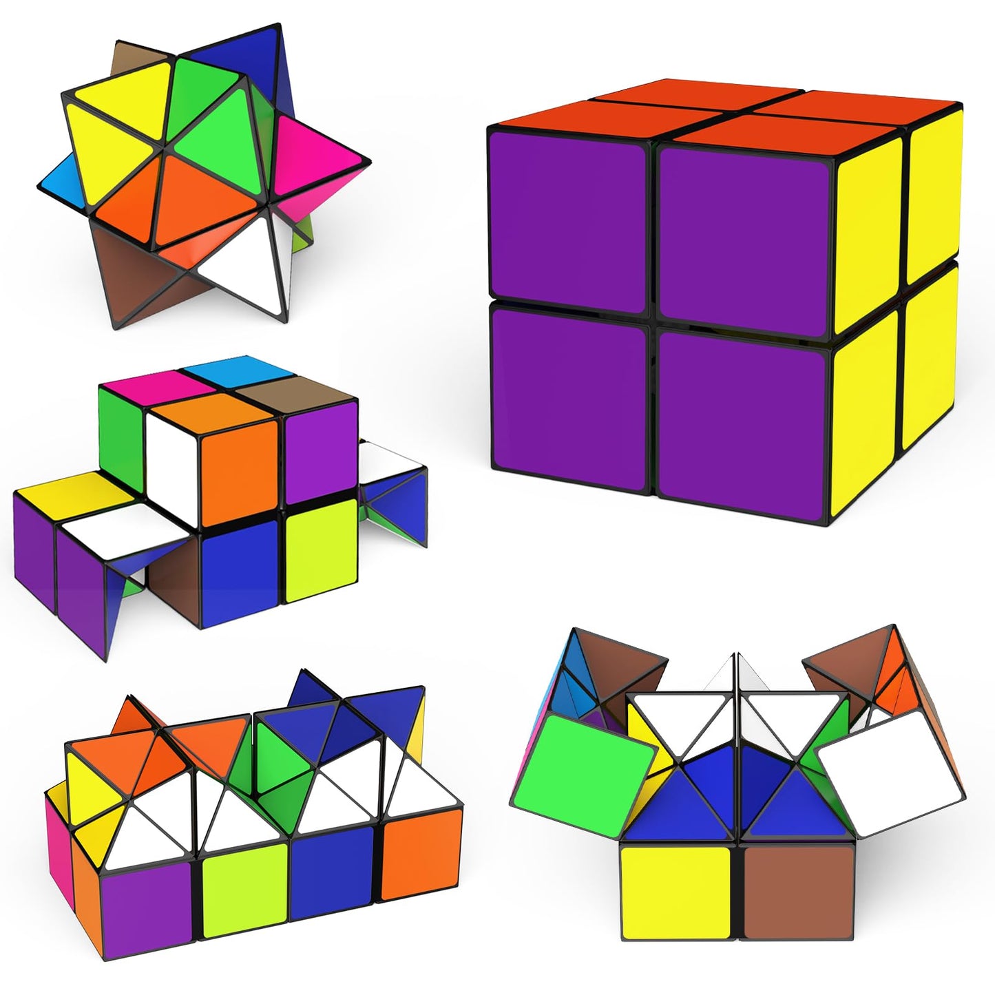 Euclidean Cube Star Cube Magic Cube Set – 2-in-1 Yoshimoto Cube for All Ages