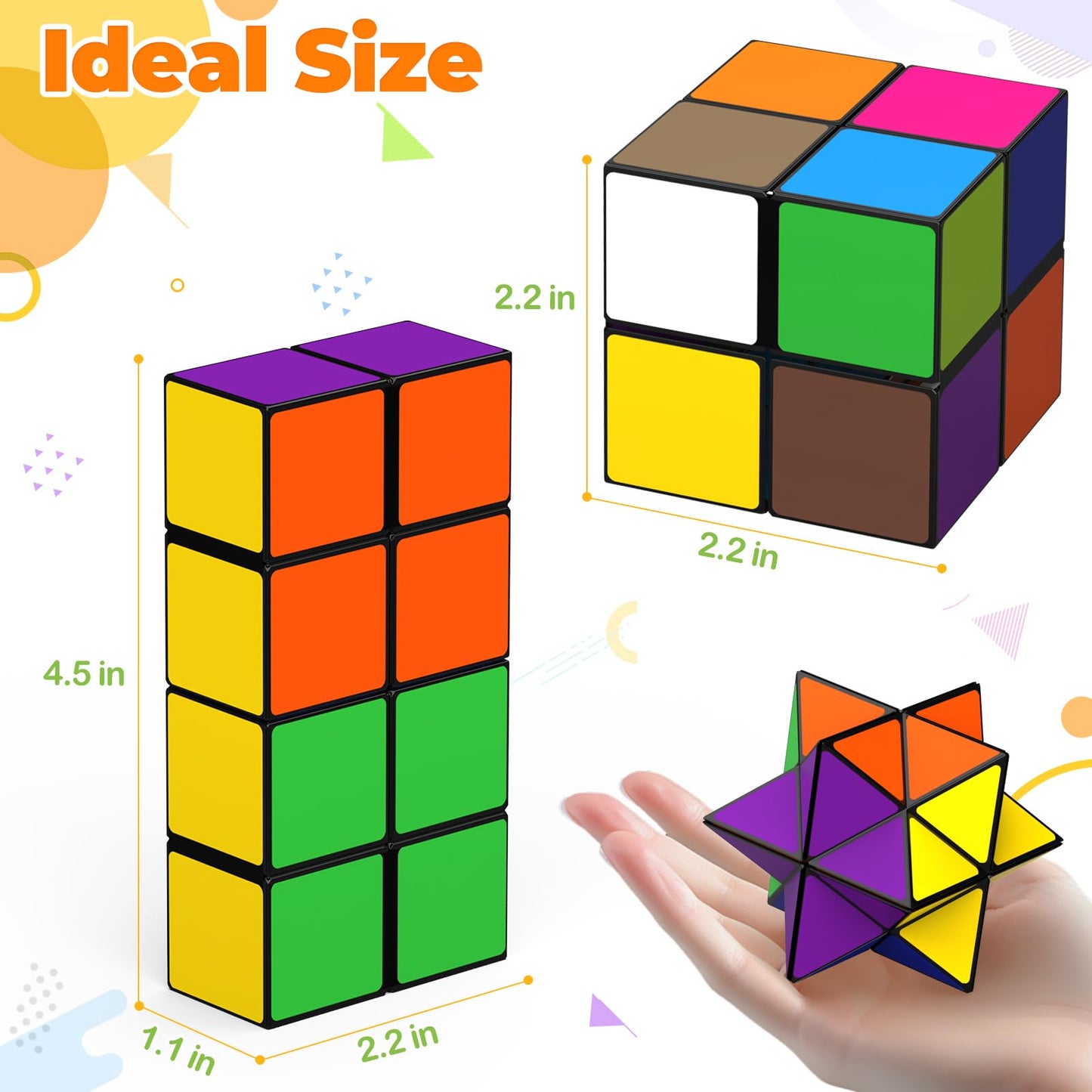 Euclidean Cube Star Cube Magic Cube Set – 2-in-1 Yoshimoto Cube for All Ages