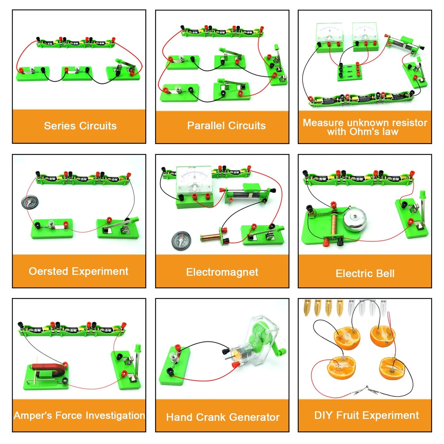 EUDAX School Physics Labs - Basic Electricity & Magnetism Discovery Kit for High School