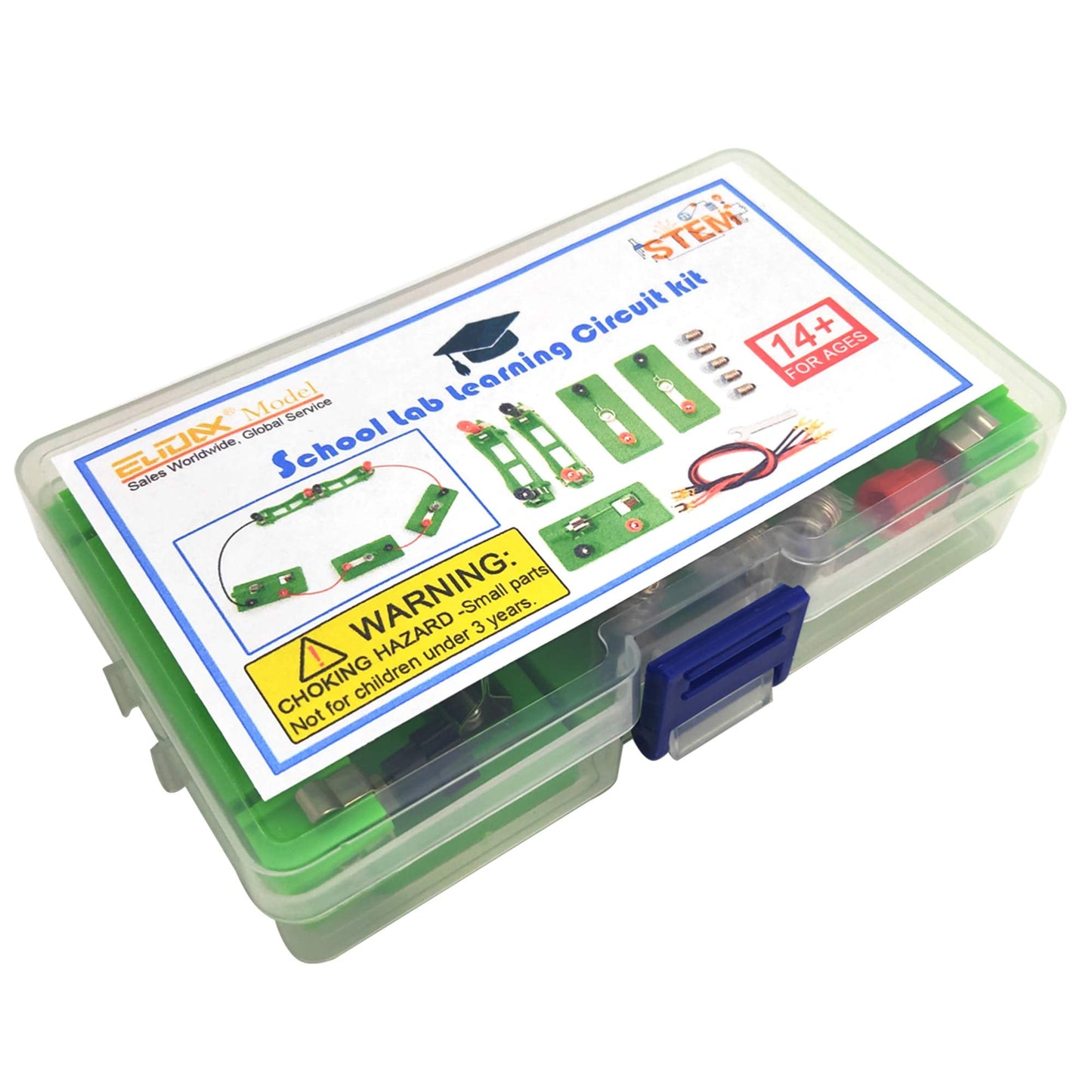 EUDAX Physics Science Lab Circuit Kit — Electricity Experiment Set for Students (Basic Kit)