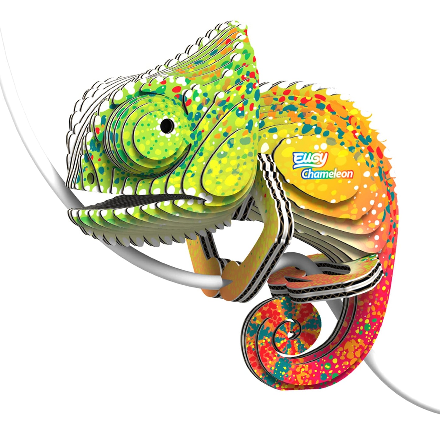 EUGY Chameleon 3D Puzzle – 31-Piece Eco-Friendly Educational Toy for Kids 6+